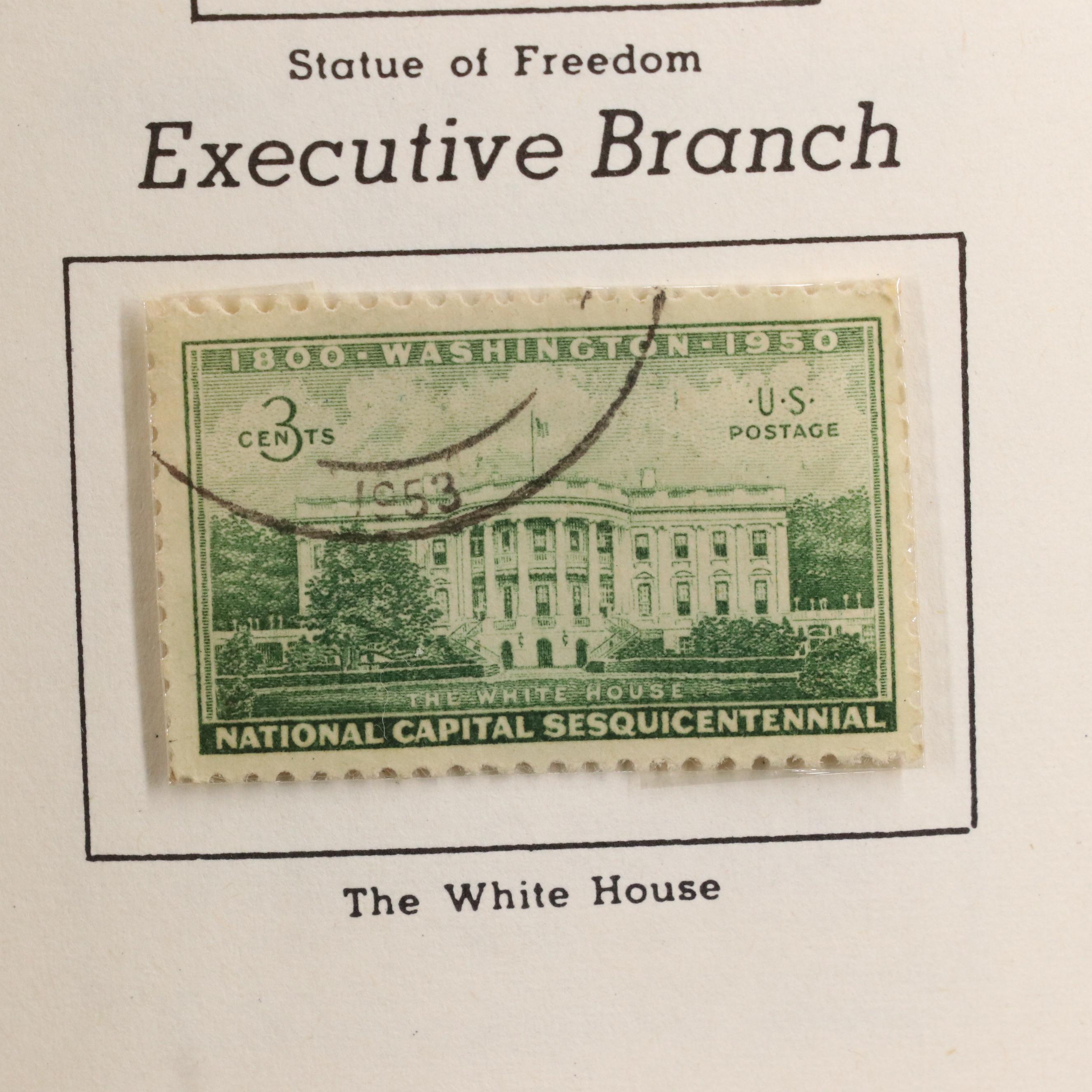 "The All American Stamp Album" Postage Stamp Collection, 1861 to 1960s