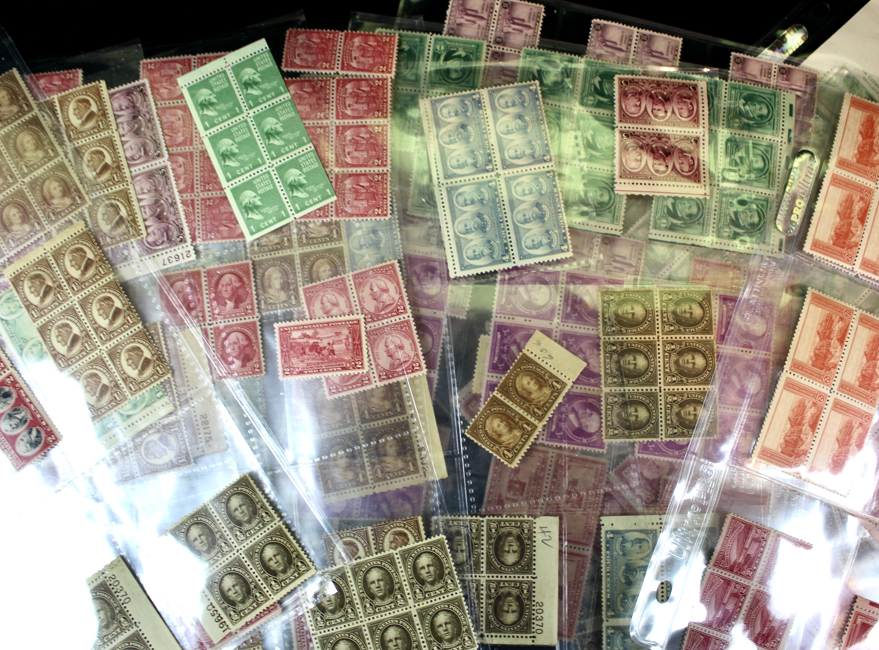Very Large Group of Mint Condition U.S. Postage Stamps, 1920s through 1940s