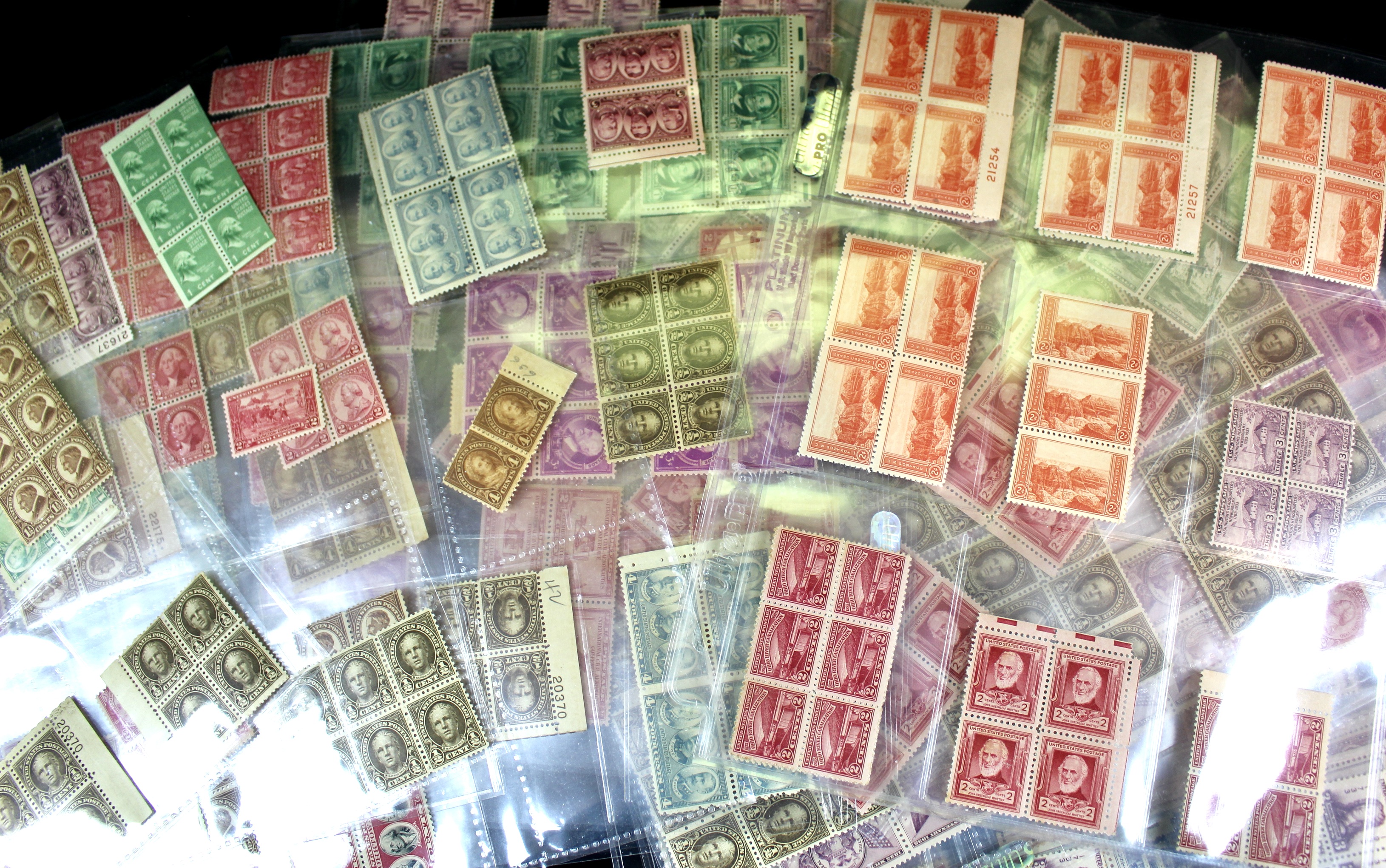 Very Large Group of Mint Condition U.S. Postage Stamps, 1920s through 1940s
