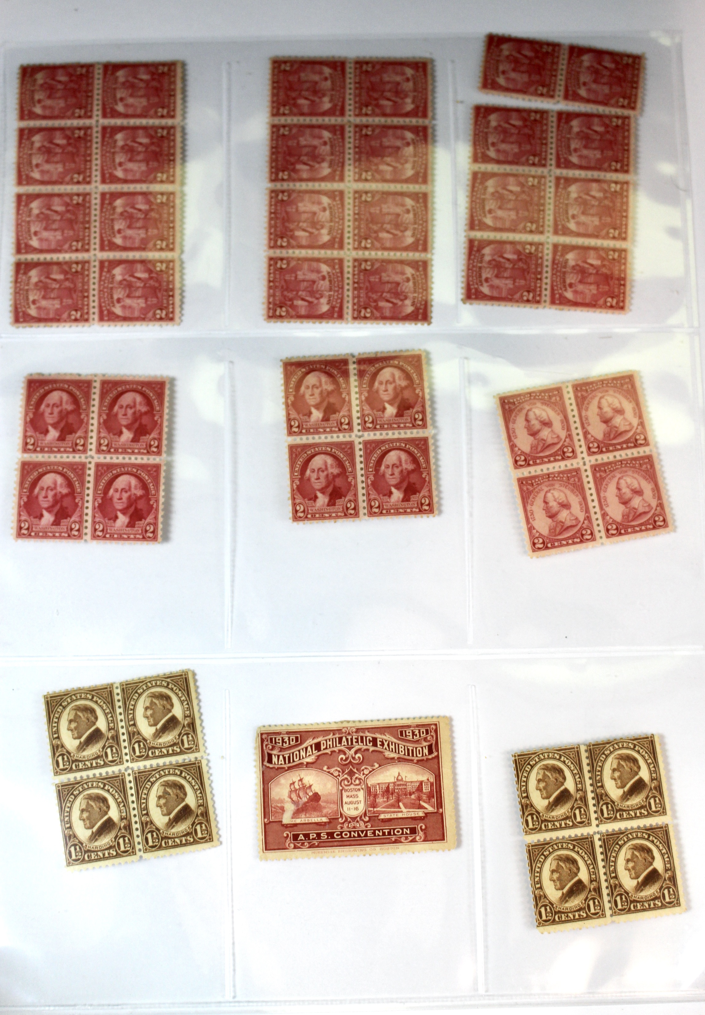 Very Large Group of Mint Condition U.S. Postage Stamps, 1920s through 1940s