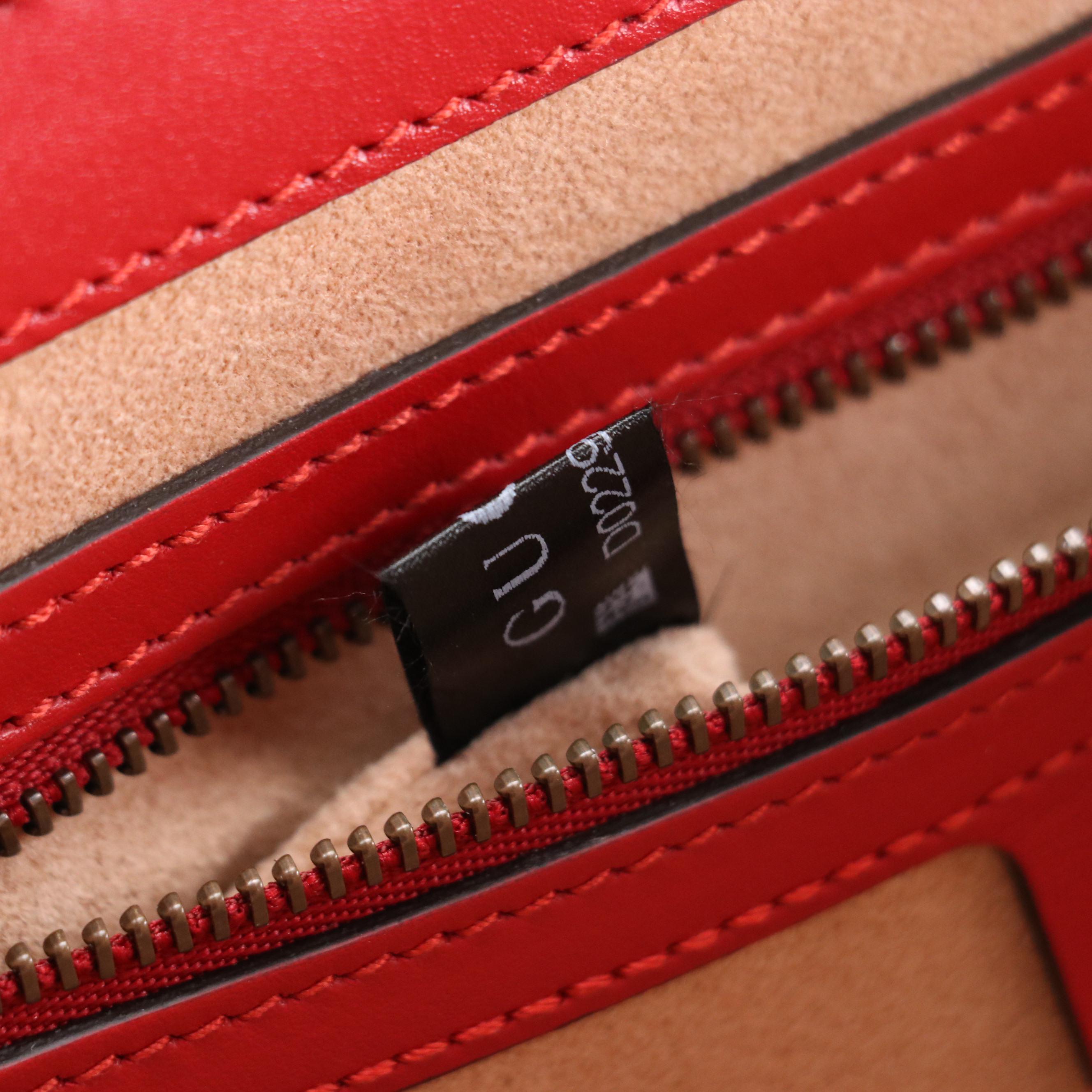 Gucci Queen Margaret Top Handle Bee Satchel in Multicolor Calfskin Leather