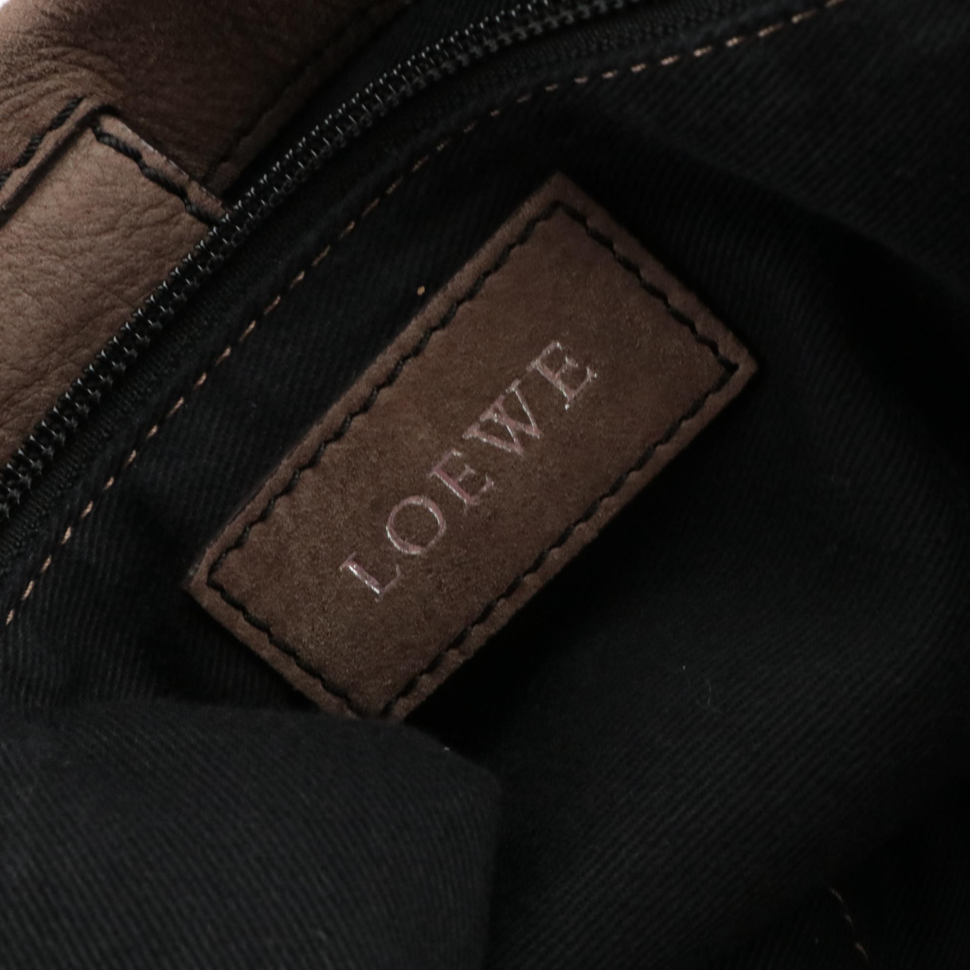 Loewe Anagram Mocha Brown Leather Shoulder Bag
