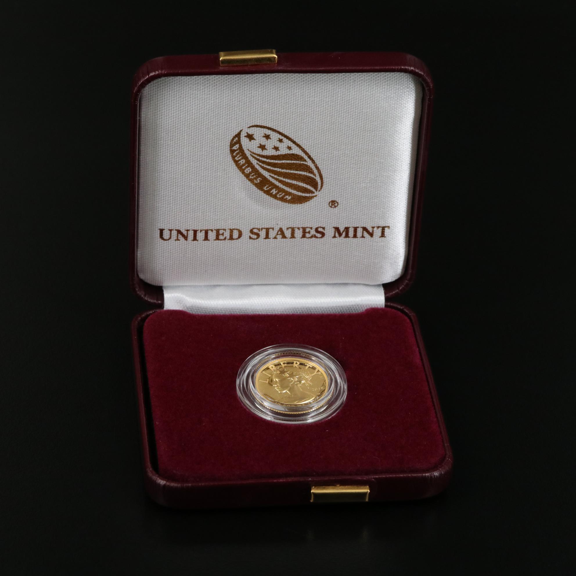 2018-W One-Tenth Ounce Gold American Liberty Proof Coin