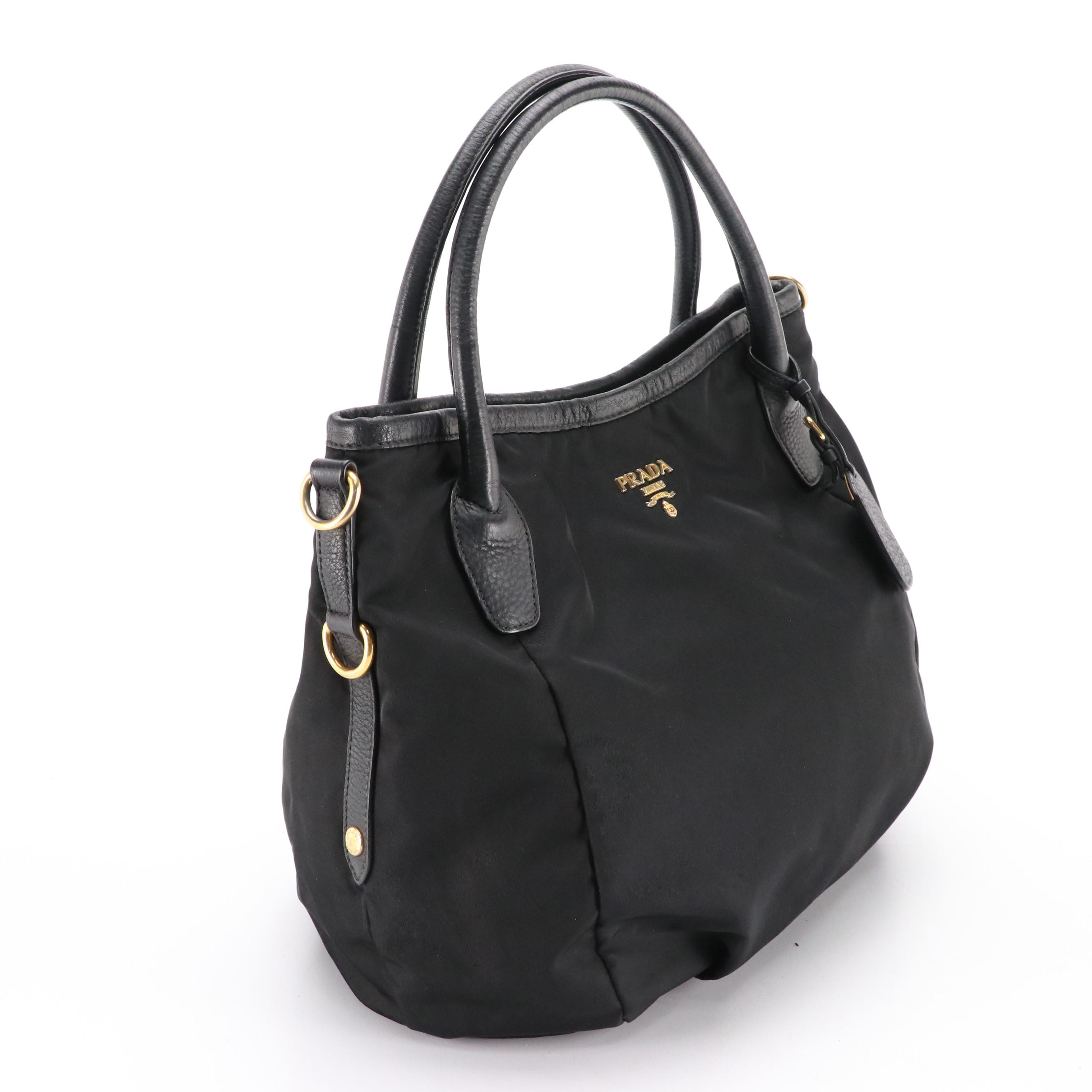 Prada Black Tessuto Nylon Shoulder Bag