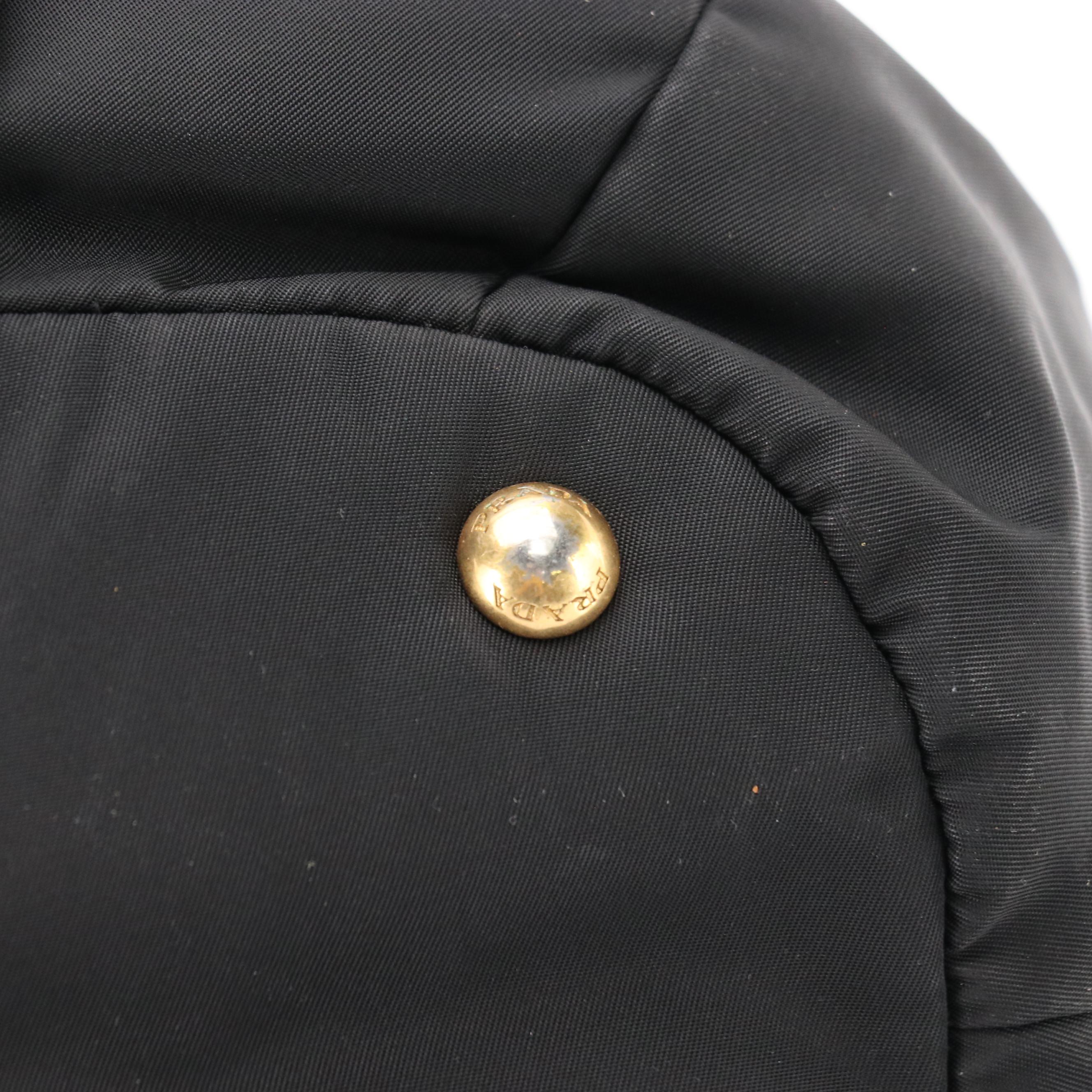 Prada Black Tessuto Nylon Shoulder Bag