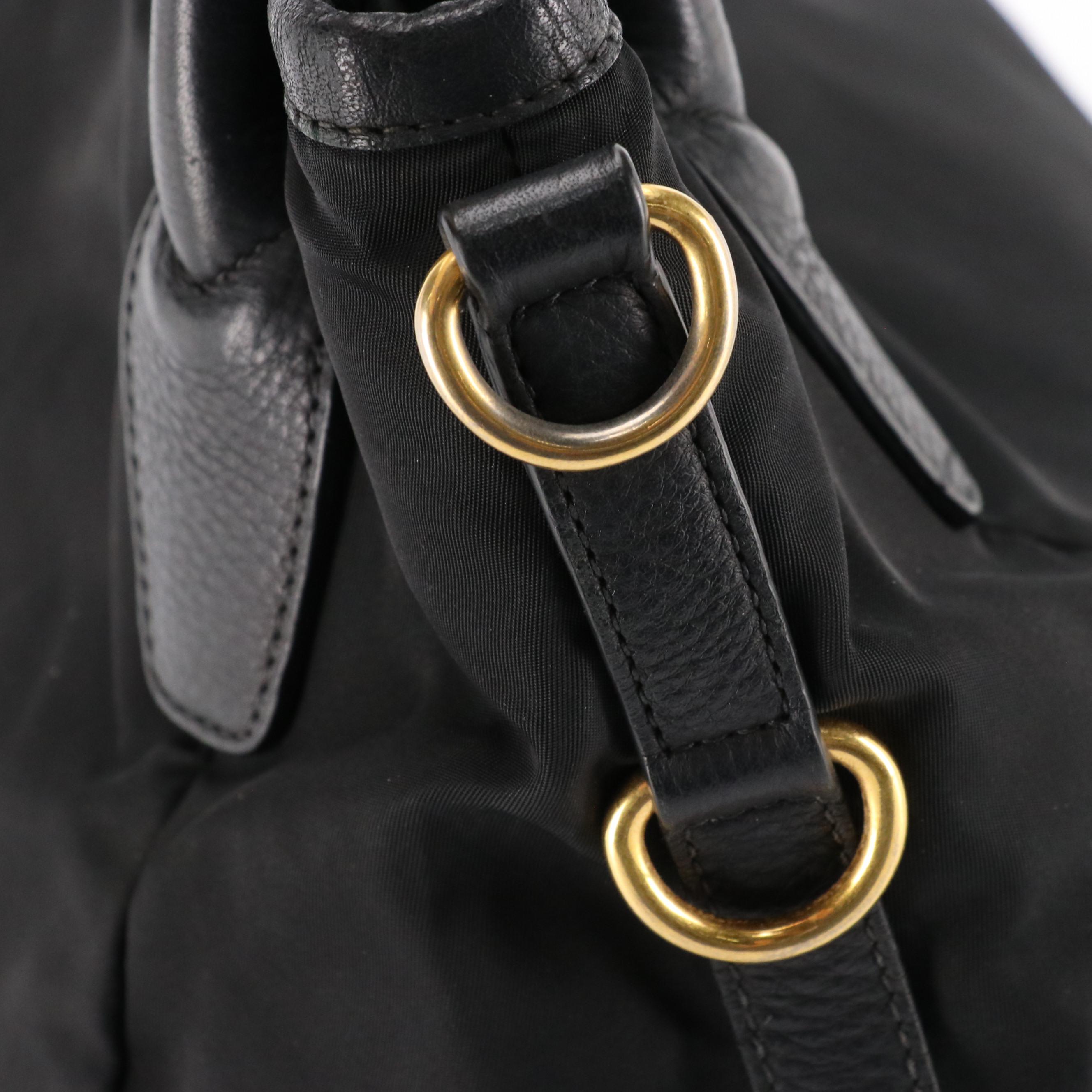 Prada Black Tessuto Nylon Shoulder Bag