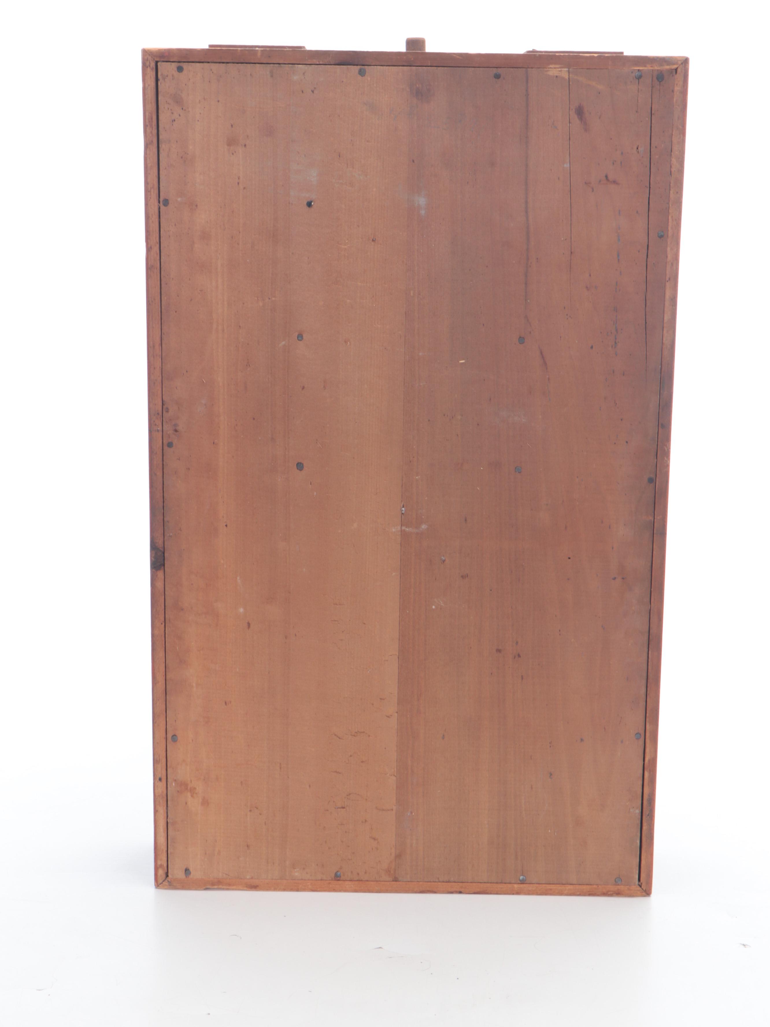 Seth Thomas Reverse-Painted Floral Mahogany Ogee Clock, Late 19th C.