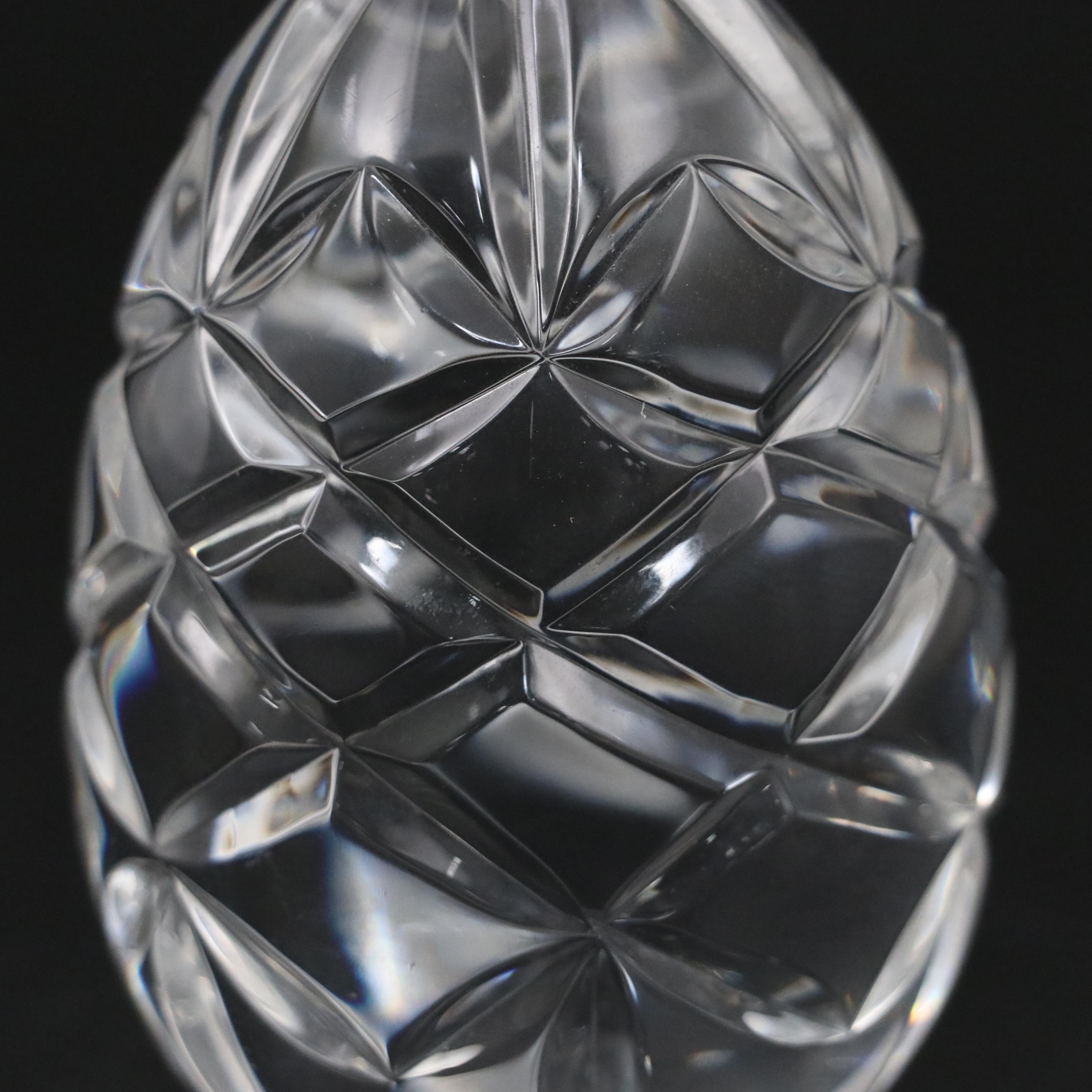 Slovenian Rogaška Crystal Egg Paperweight