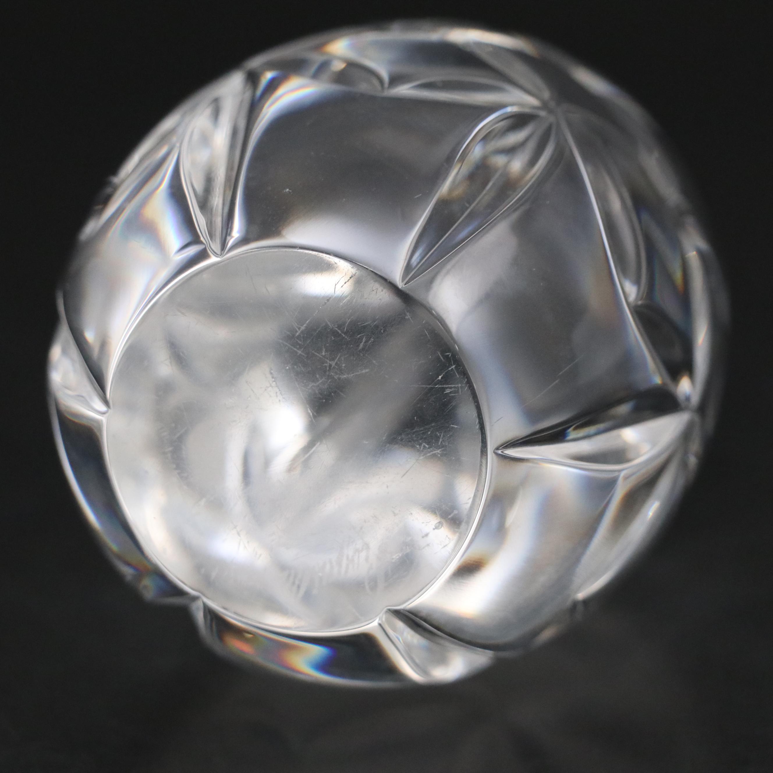 Slovenian Rogaška Crystal Egg Paperweight
