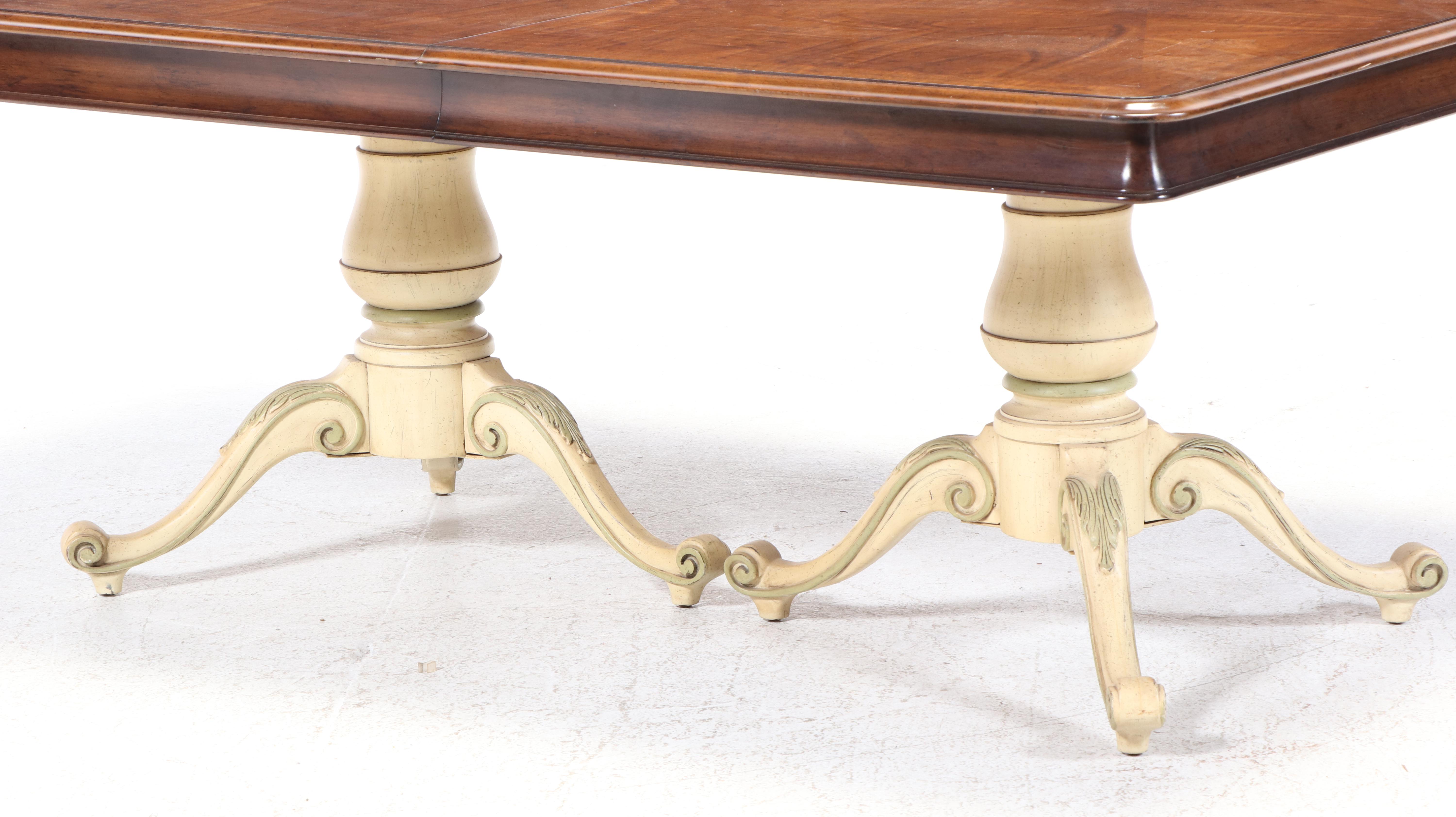 Thirteen Piece White Furniture Co. French Provincial Style Dining Set