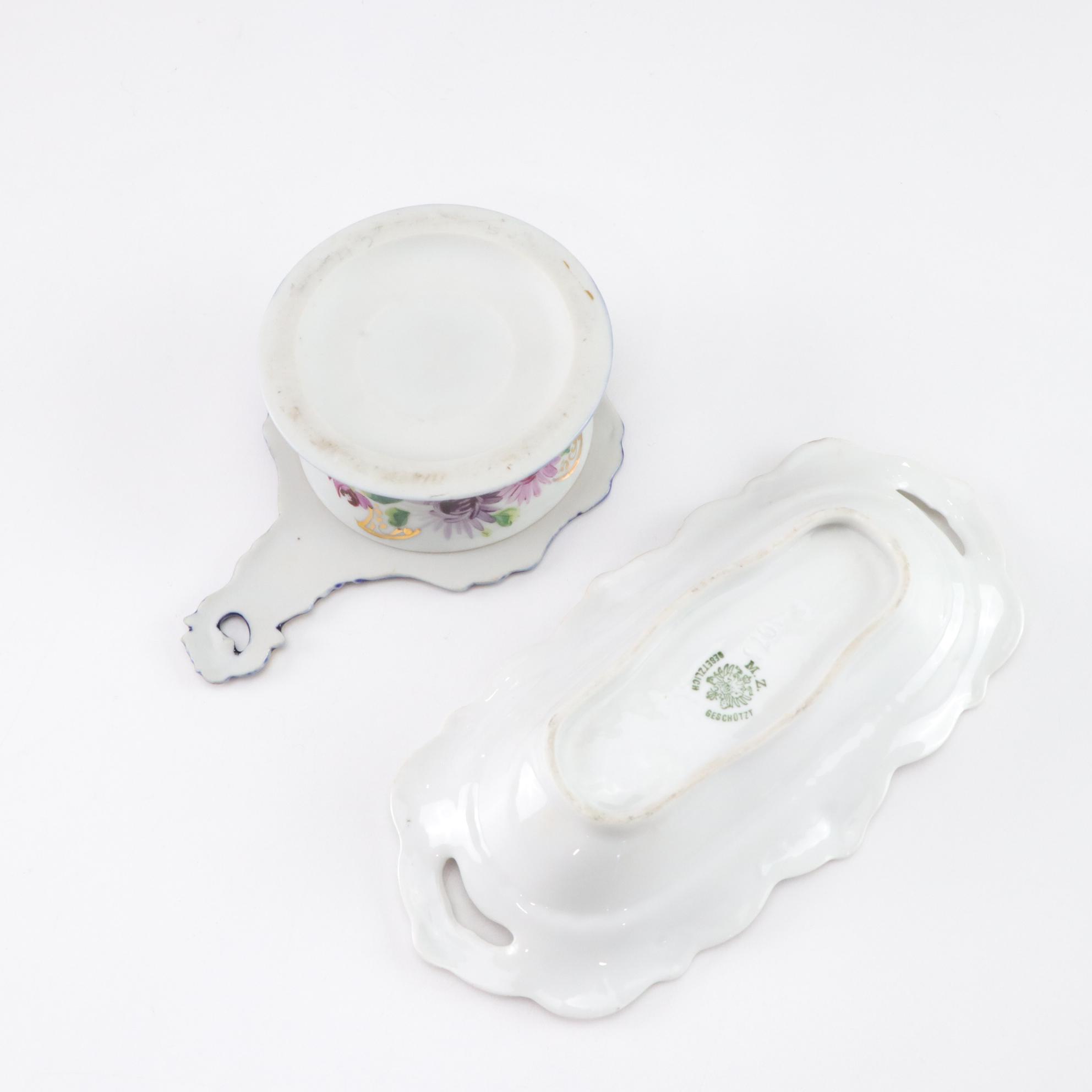 Gilt Porcelain Dishware Featuring Haviland, Hertel Jacob and More