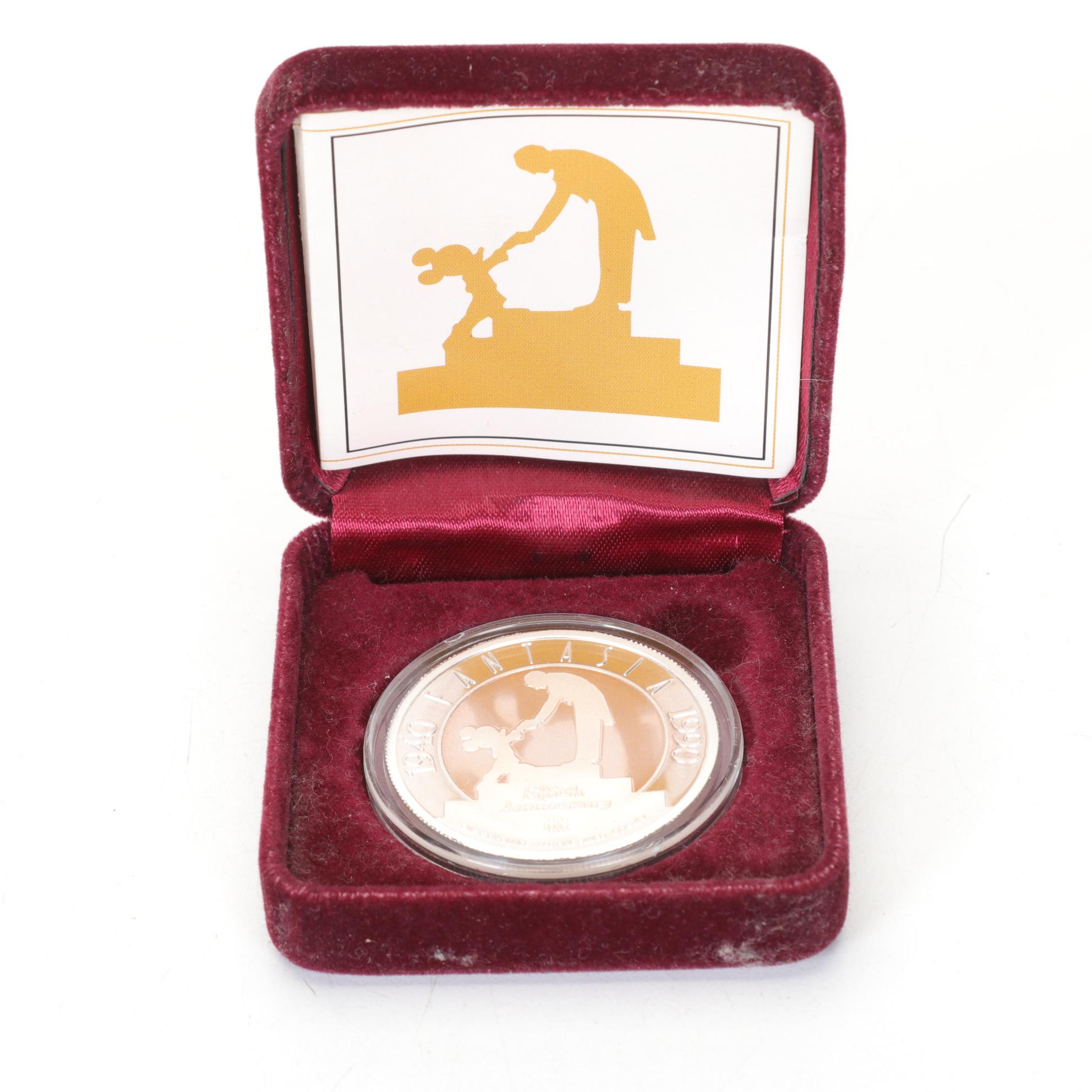 Fantasia 50th Anniversary Commemorative Coin & Other Disney Collectibles