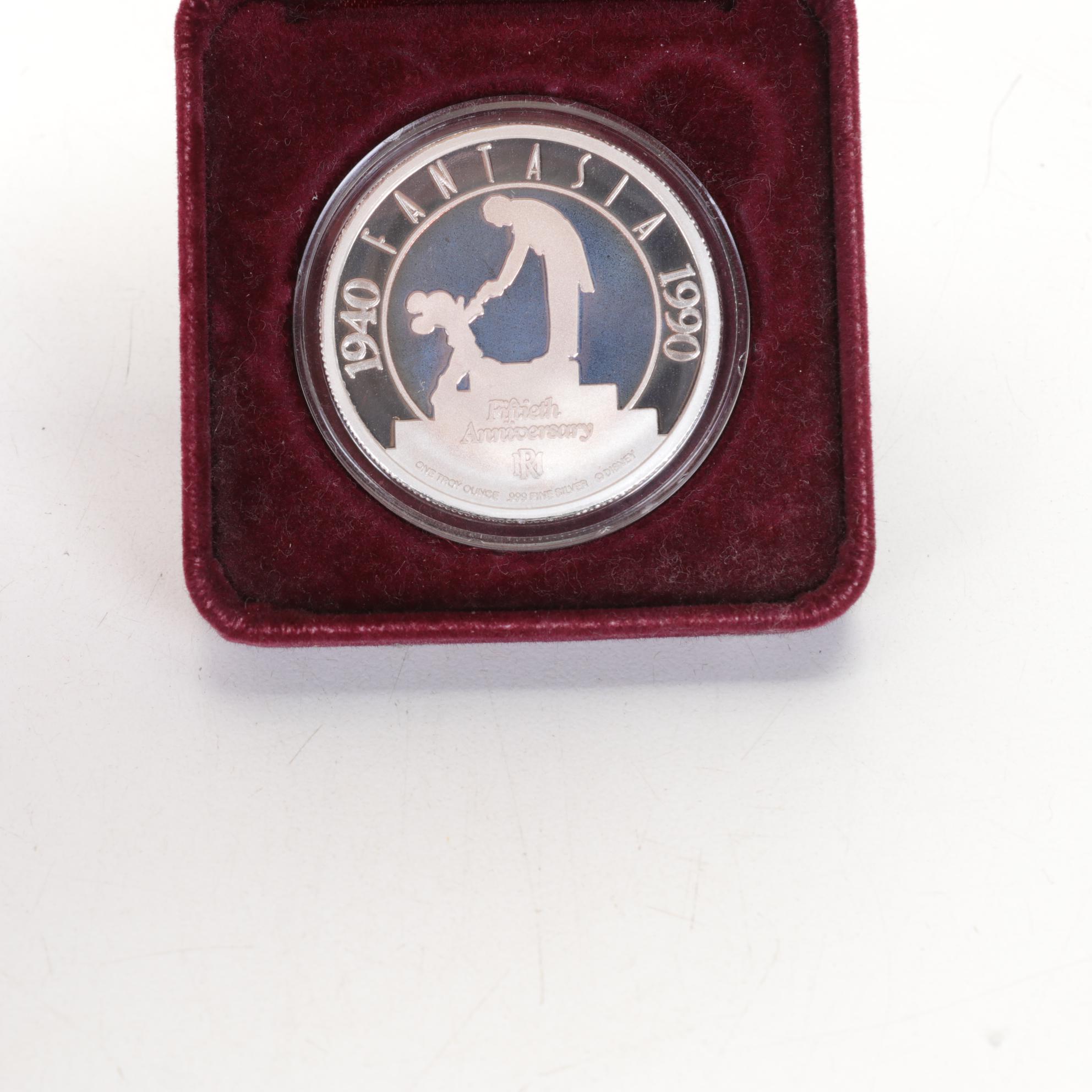Fantasia 50th Anniversary Commemorative Coin & Other Disney Collectibles