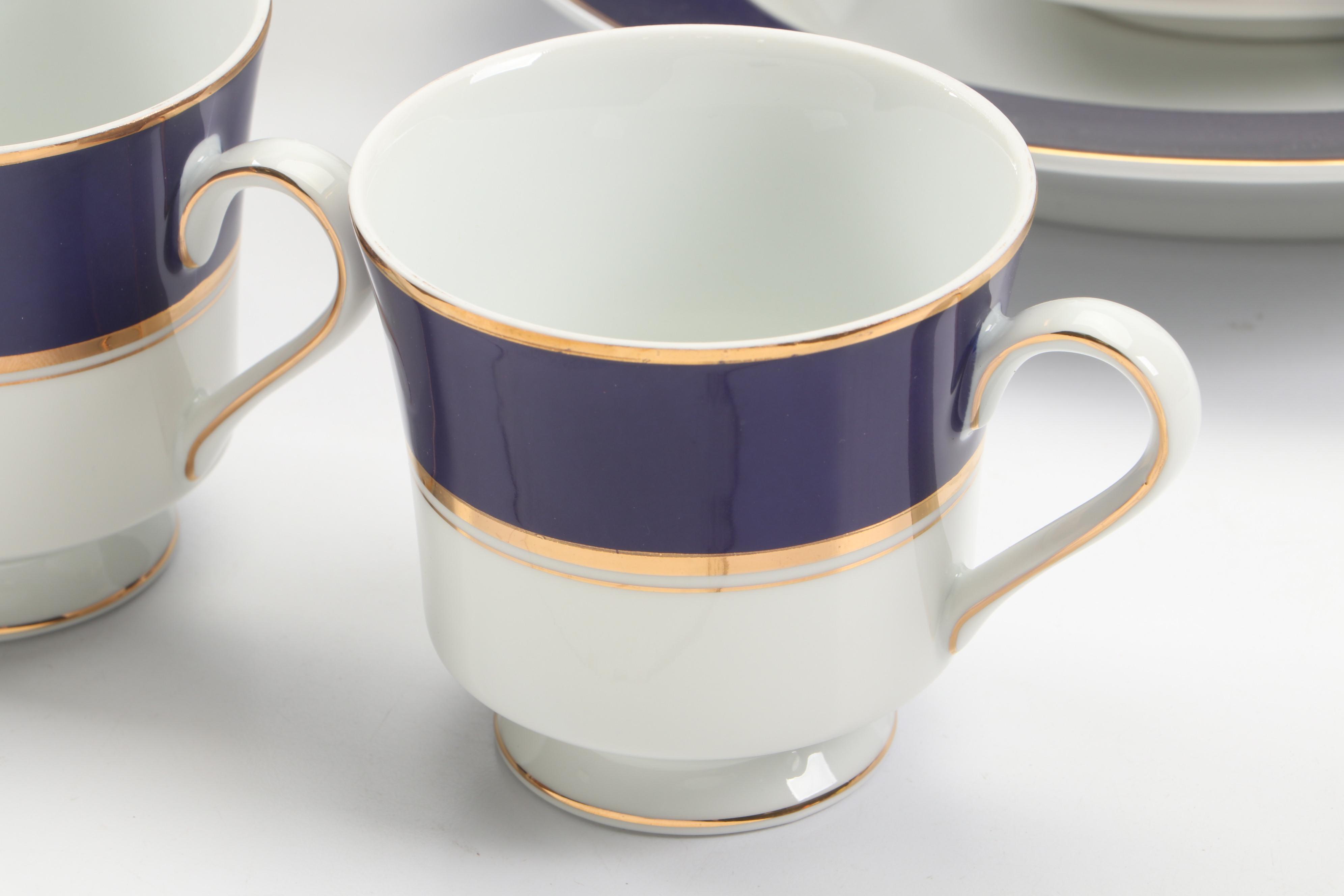 Cathy Hardwick for Mikasa "Royal Cobalt" Porcelain Dinnerware, 1981