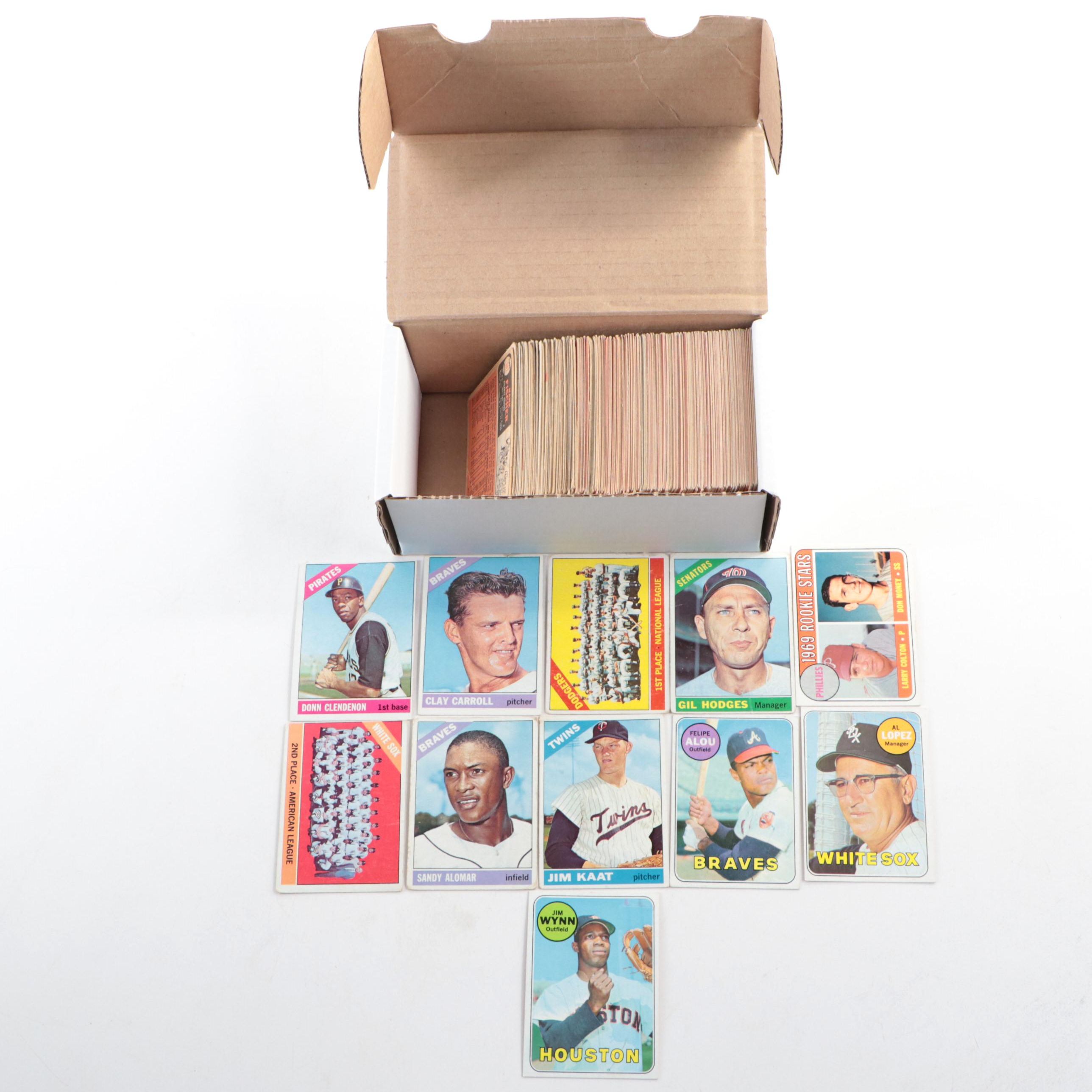 Topps Baseball Cards Featuring Gil Hodges, Jim Kaat, and More, 1960s