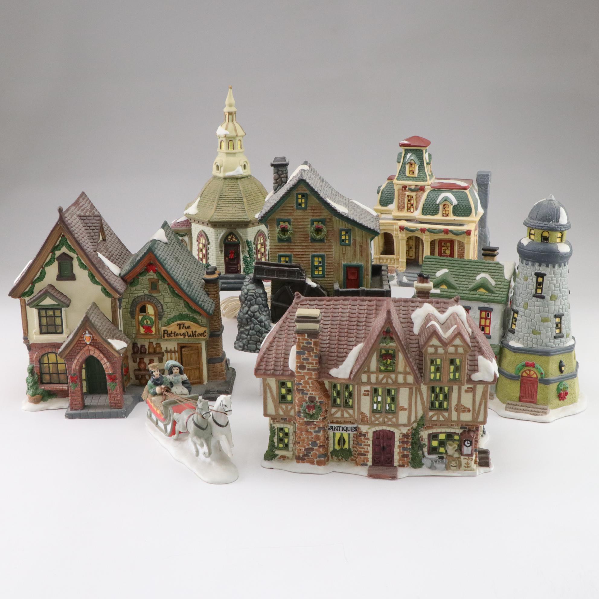 Department 56 Christmas Village Featuring "The Pottery Wheel" and More