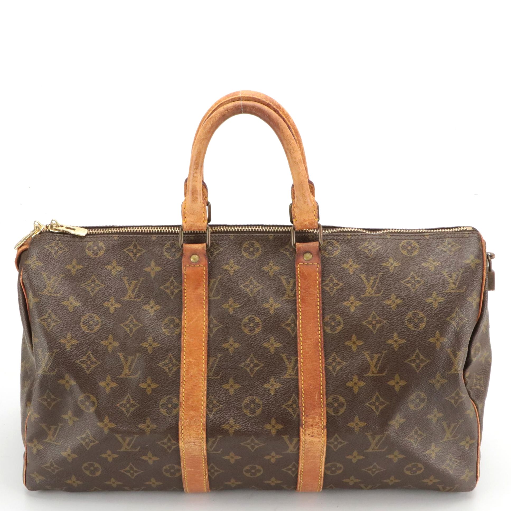 Louis Vuitton Keepall 45 in Monogram Canvas and Vachetta Leather