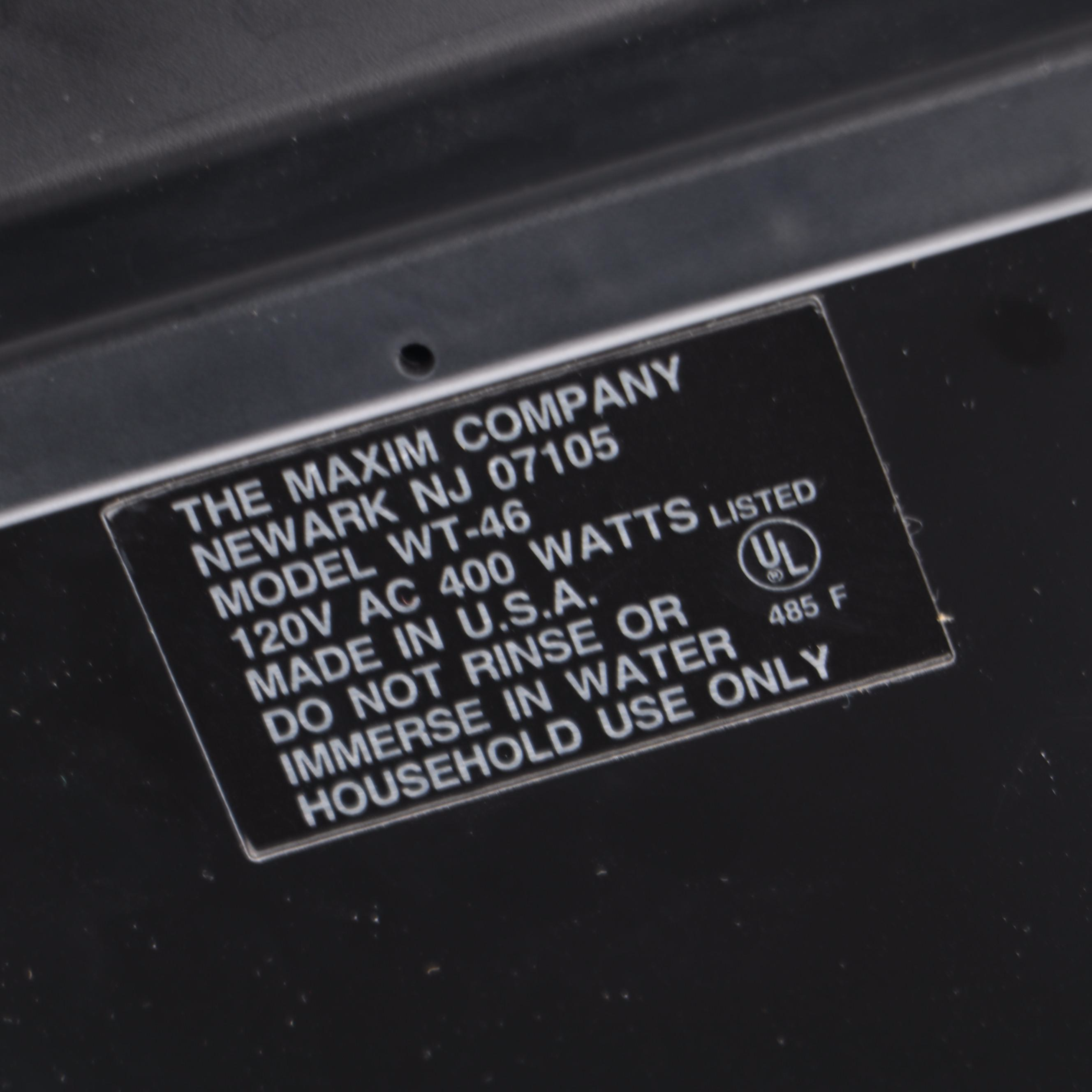 Maxim WT-46 Electric Food Warming Trays