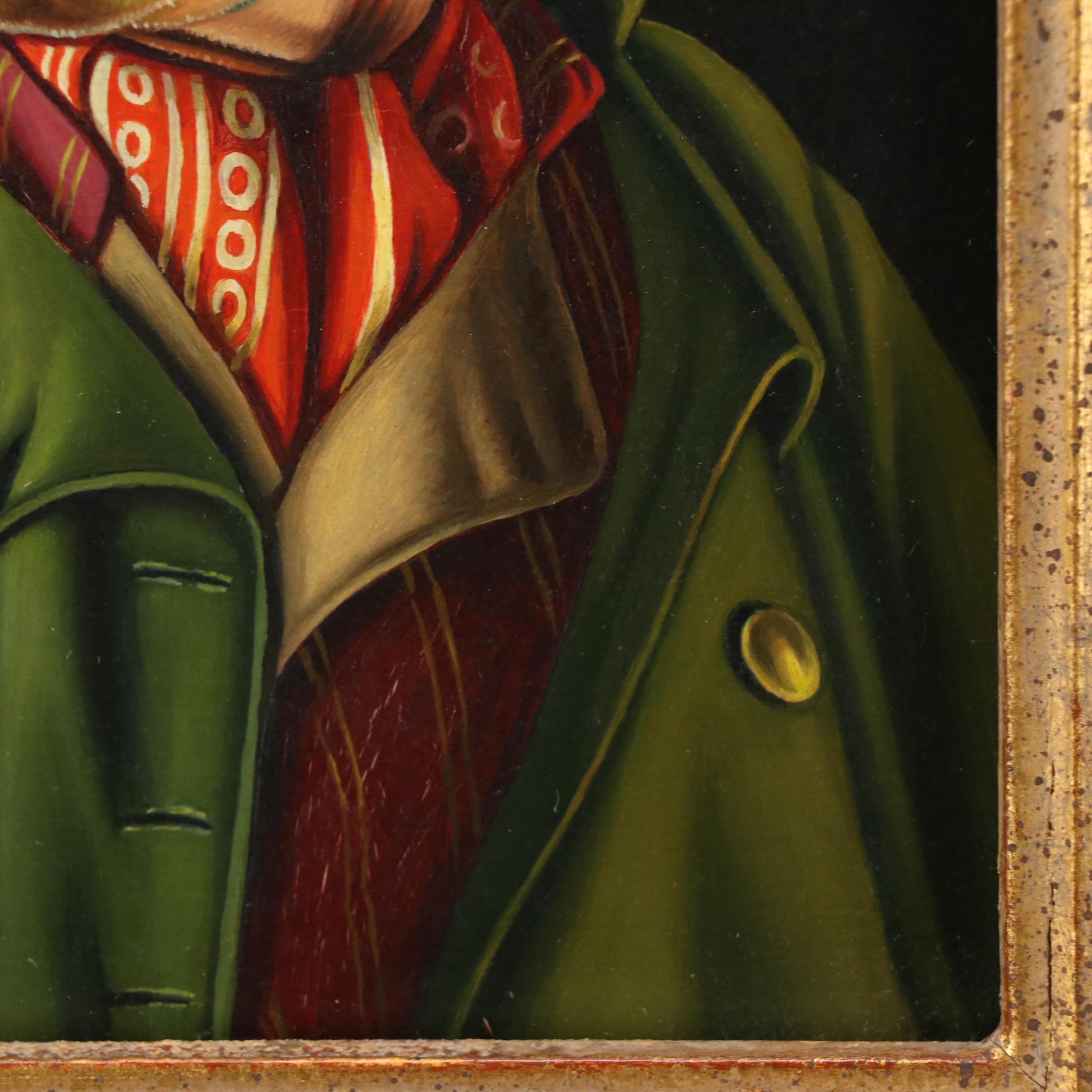 Inge Wölfle Portrait Oil Painting of Old Man