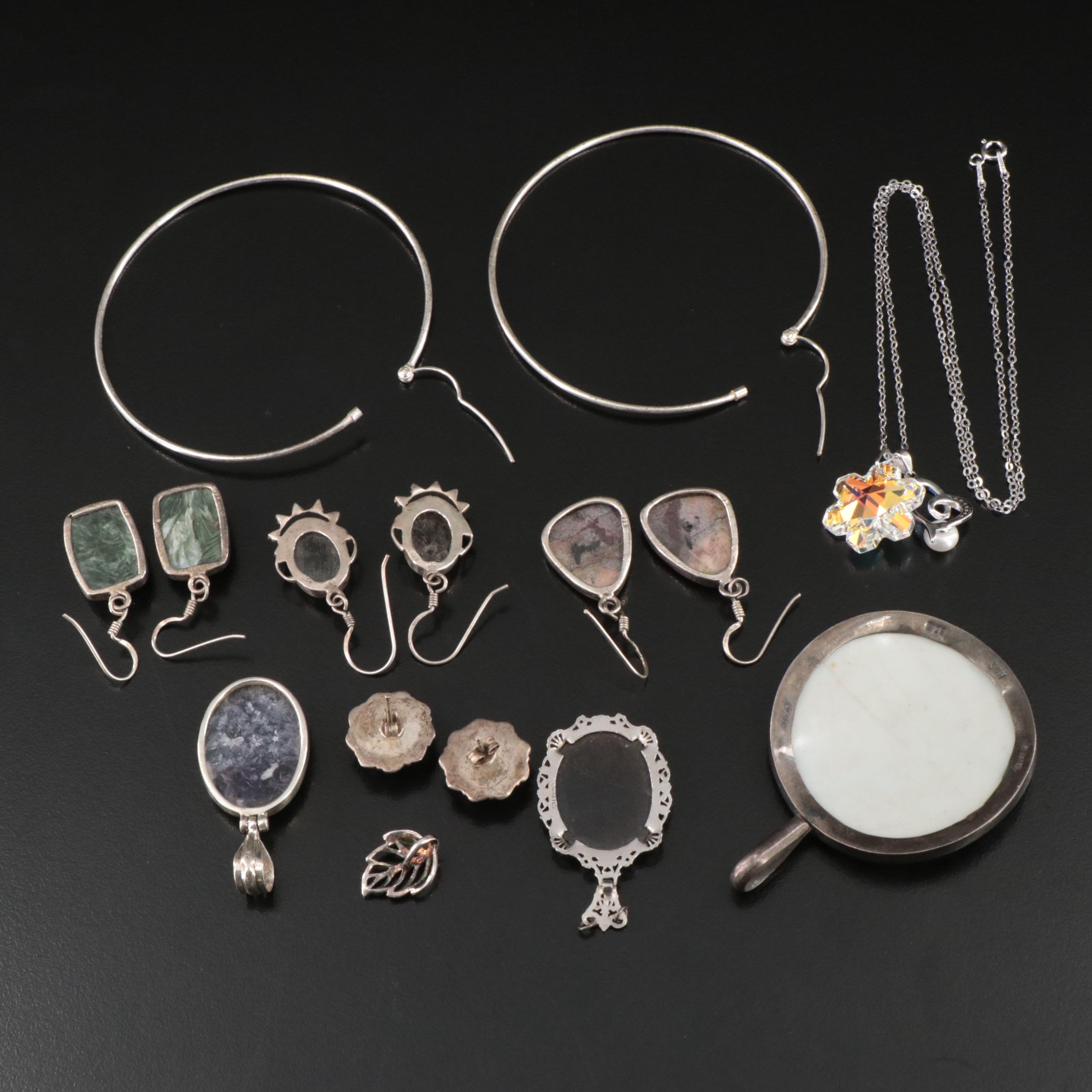 Tourmalinated Quartz, Pearl and Agate Featured in Sterling Jewelry Collection