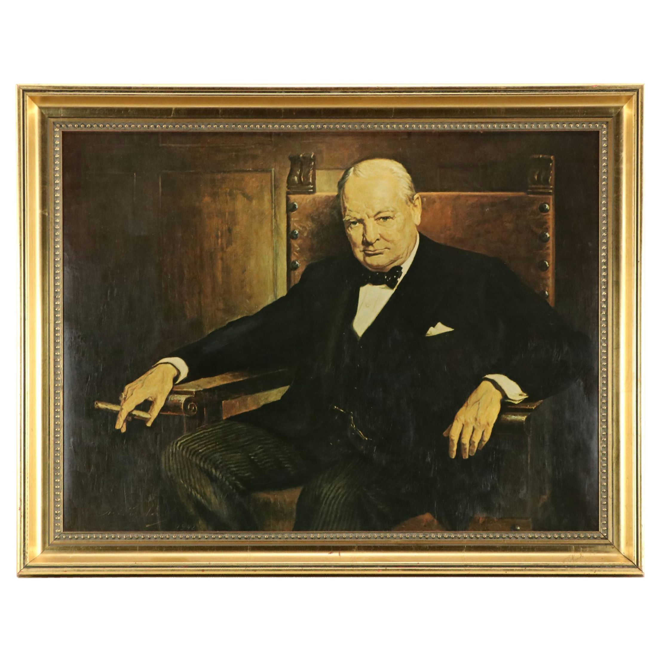 Offset Lithograph After Graham Sutherland "Portrait of Winston Churchill"