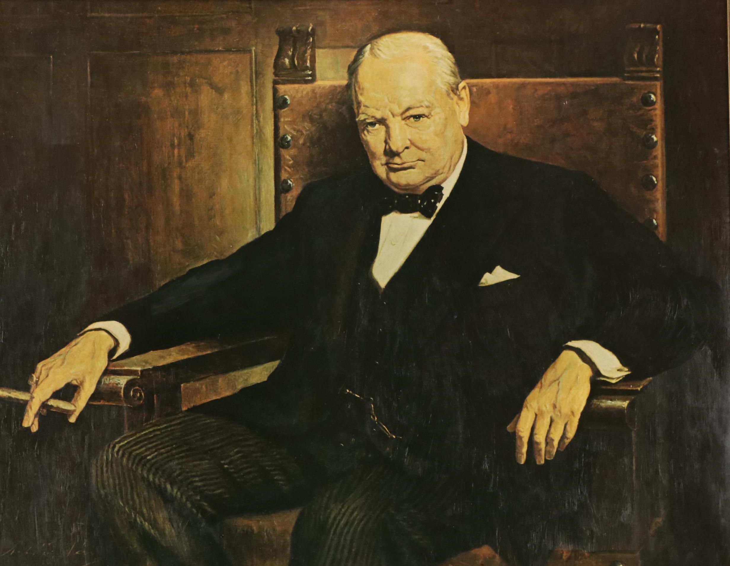 Offset Lithograph After Graham Sutherland "Portrait of Winston Churchill"