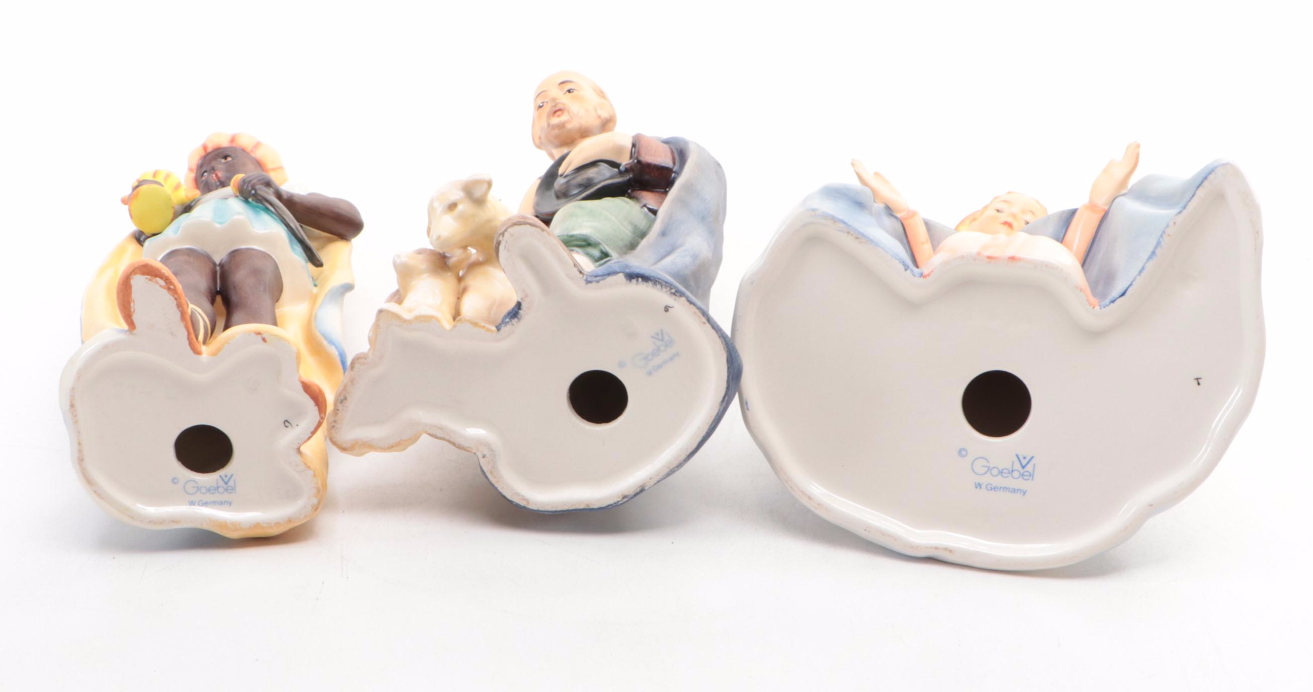 Goebel Hummel Porcelain Nativity Figurines, Mid-20th Century