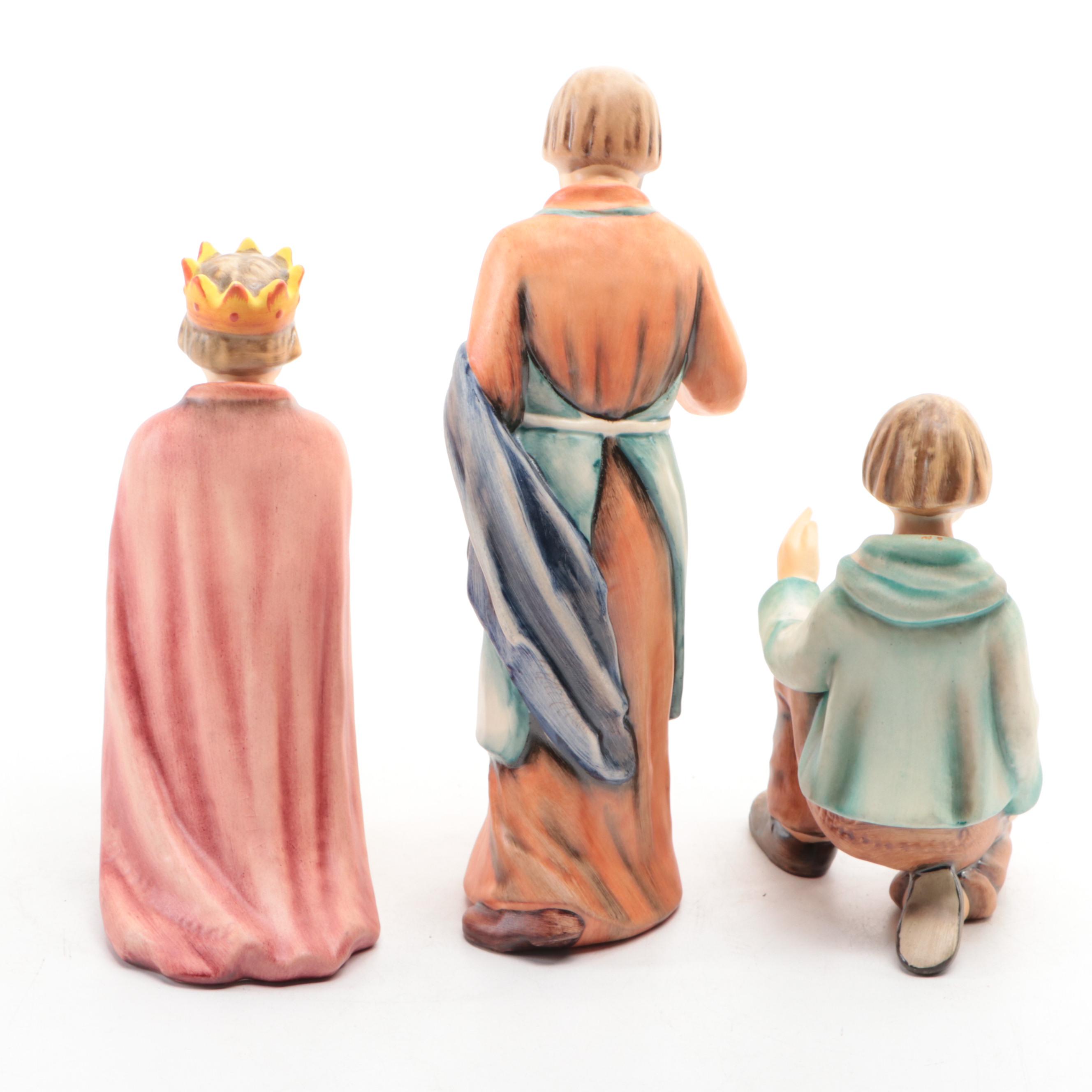 Goebel Hummel Porcelain Nativity Figurines, Mid-20th Century