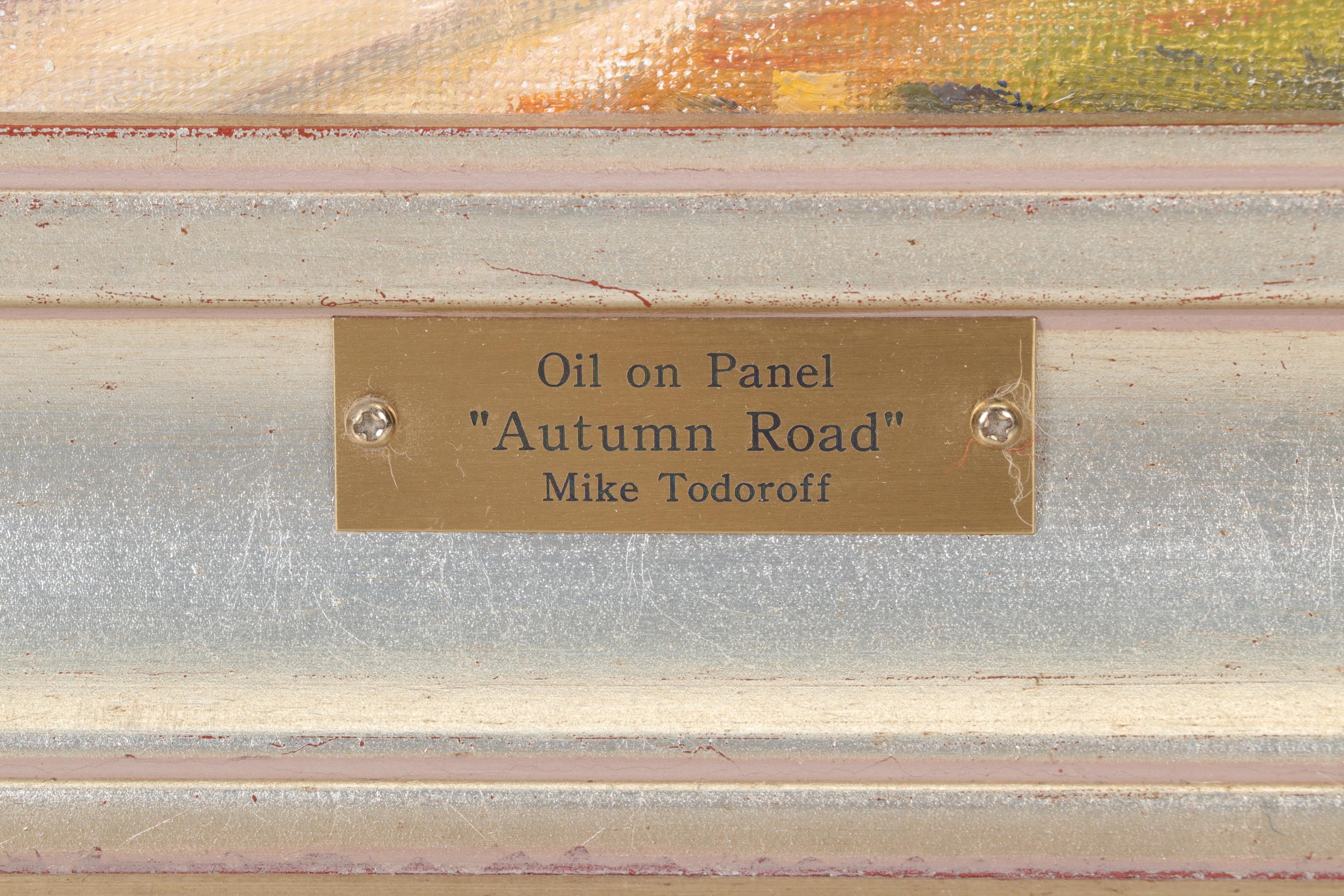 Michael Todoroff Plein Air Oil Painting "Autumn Road"
