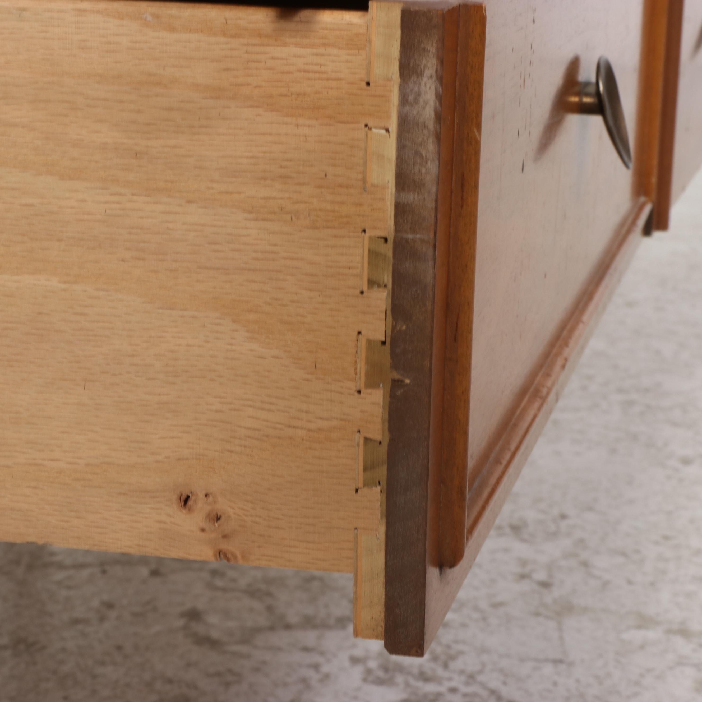 Dixie Furniture Mid Century Modern Walnut Nine-Drawer Dresser