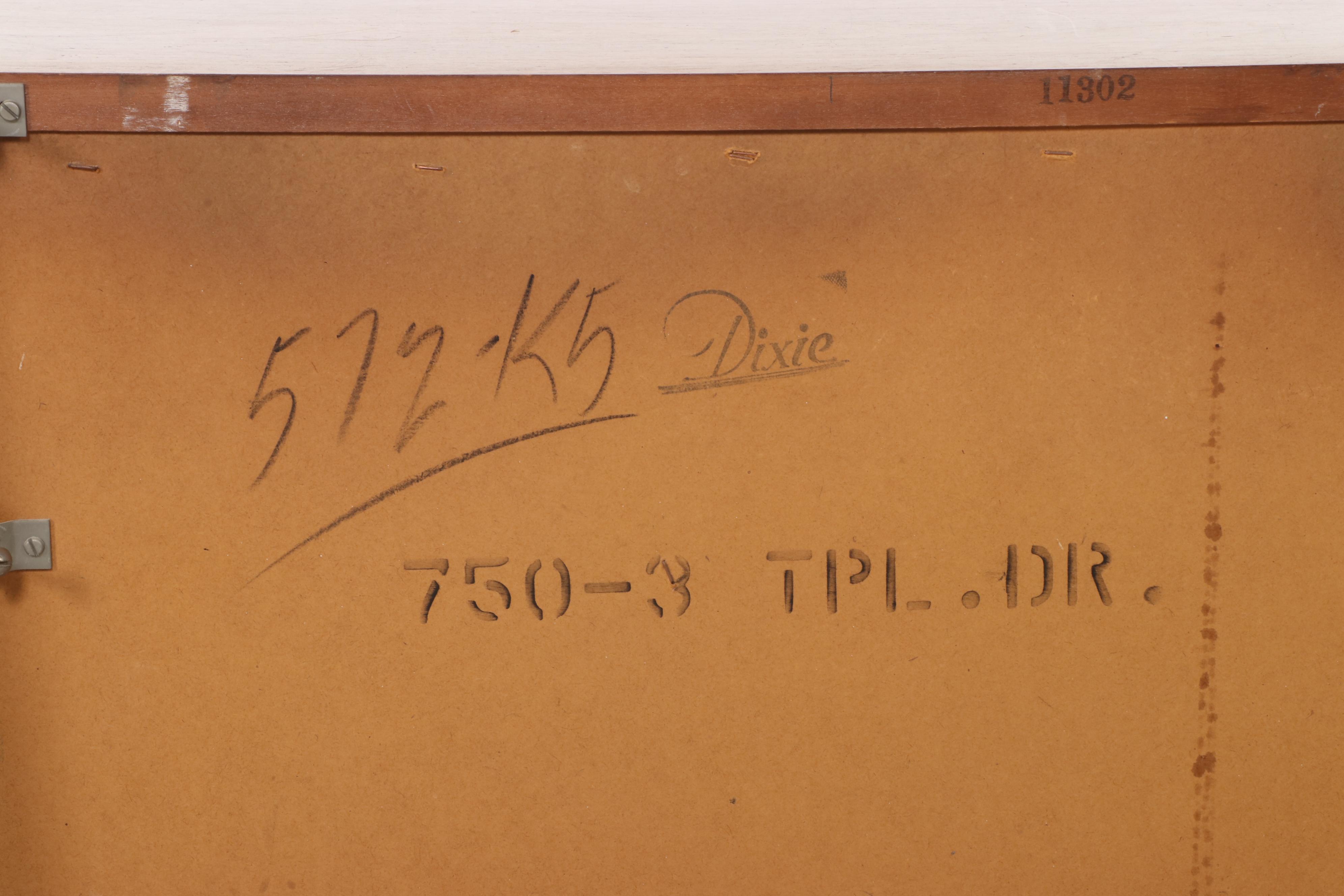 Dixie Furniture Mid Century Modern Walnut Nine-Drawer Dresser