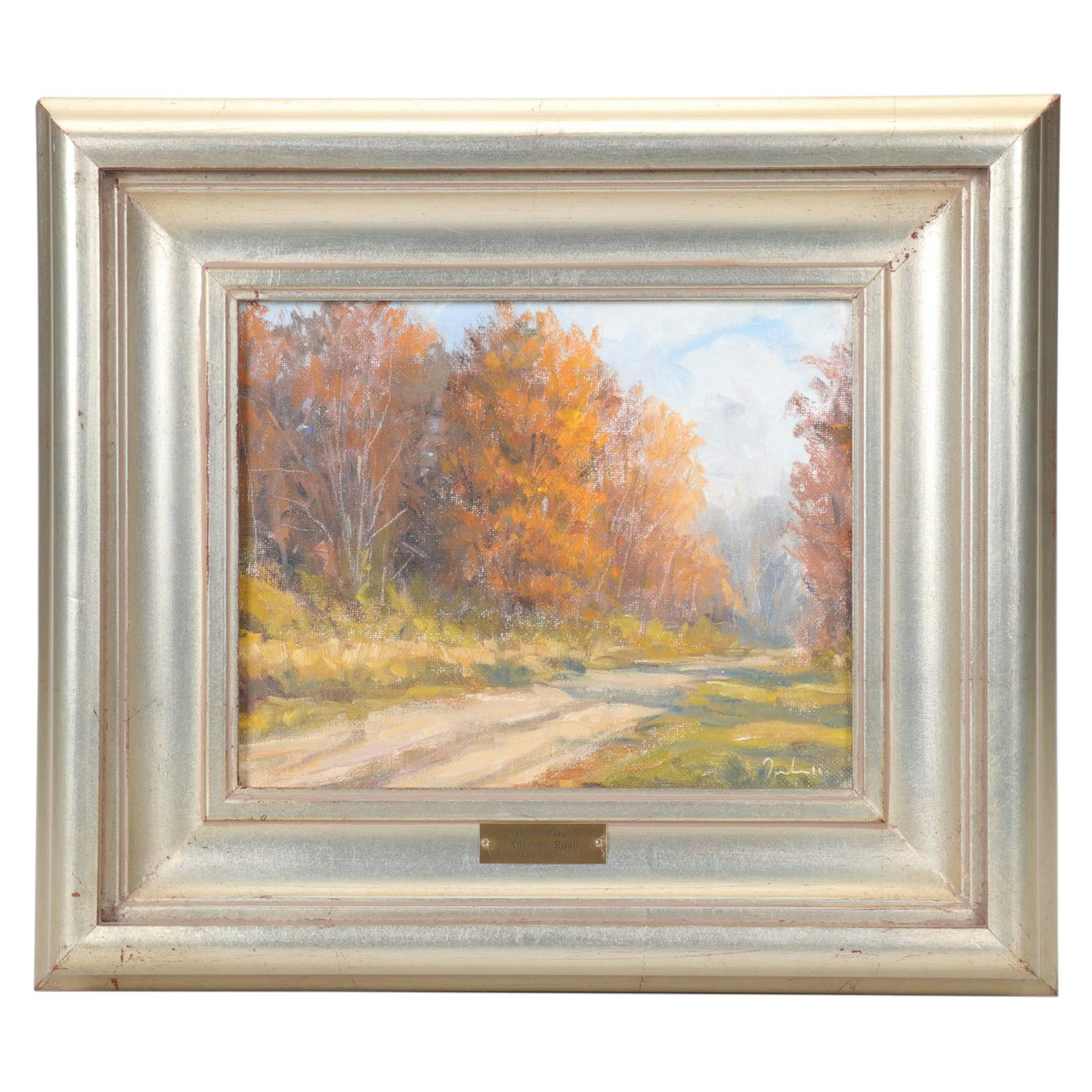 Michael Todoroff Plein Air Oil Painting "Autumn Road"