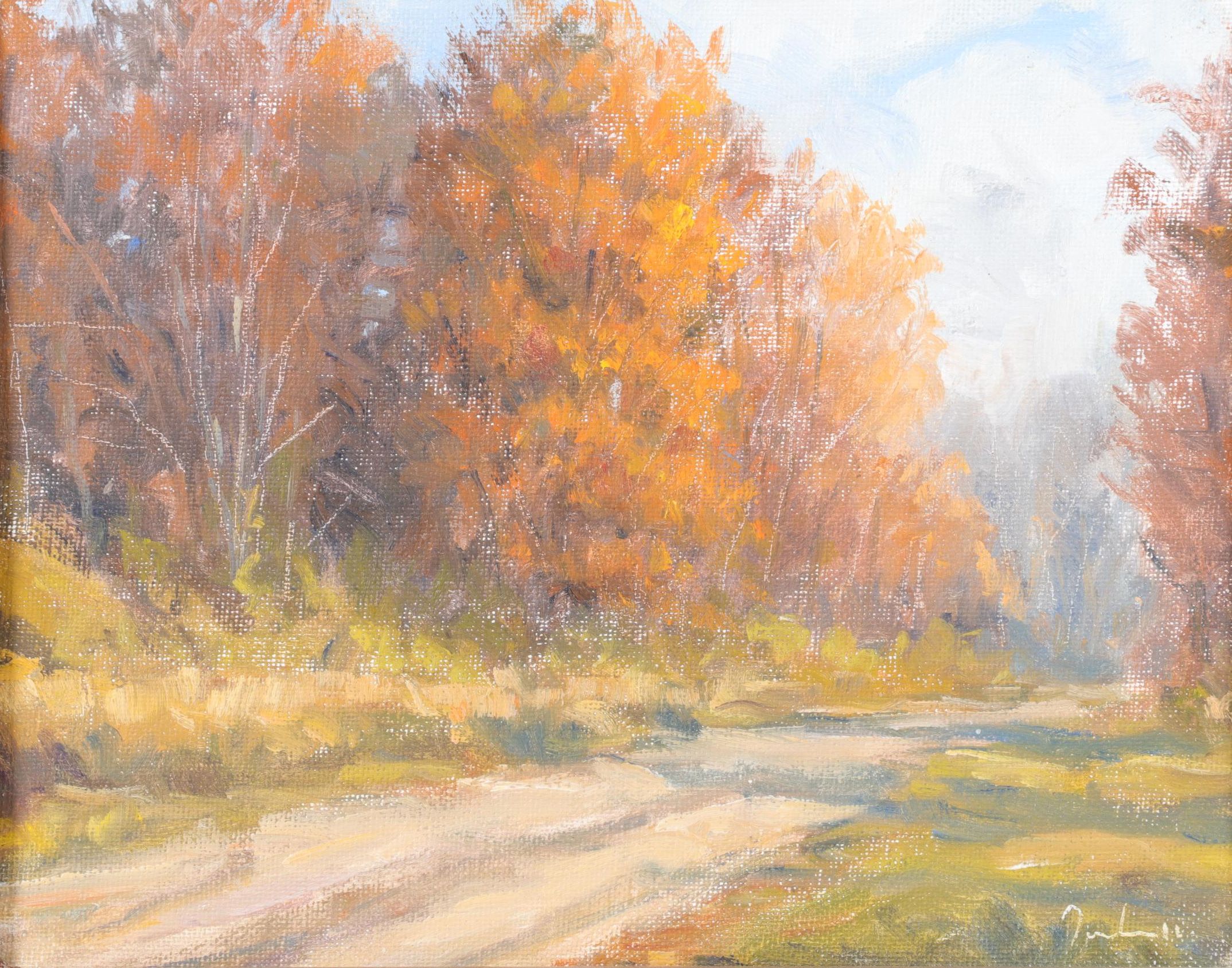 Michael Todoroff Plein Air Oil Painting "Autumn Road"