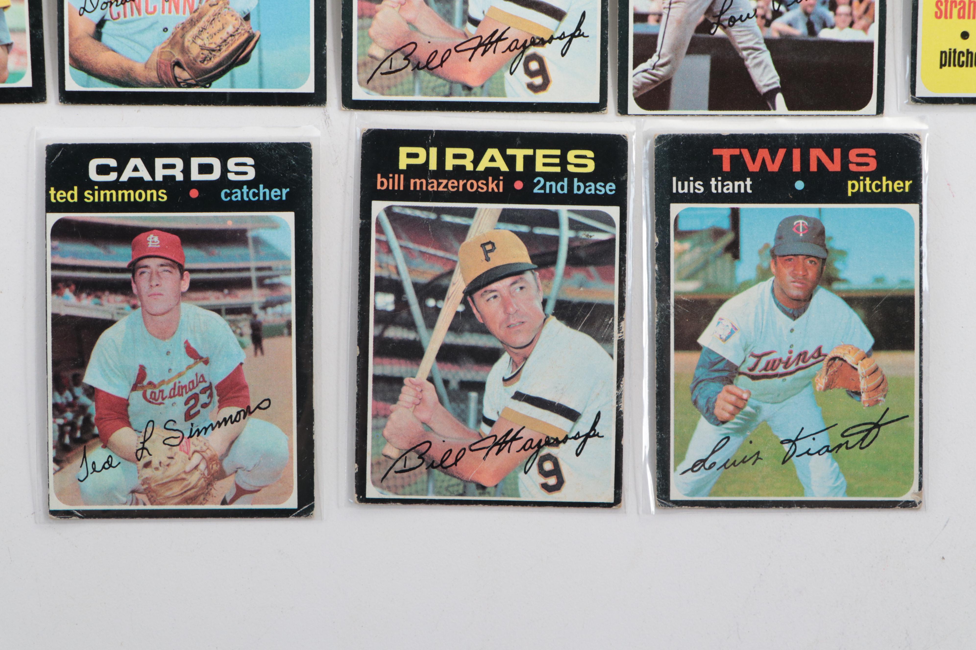 1970 and 1971 Topps Baseball Cards Featuring Bill Mazeroski and More