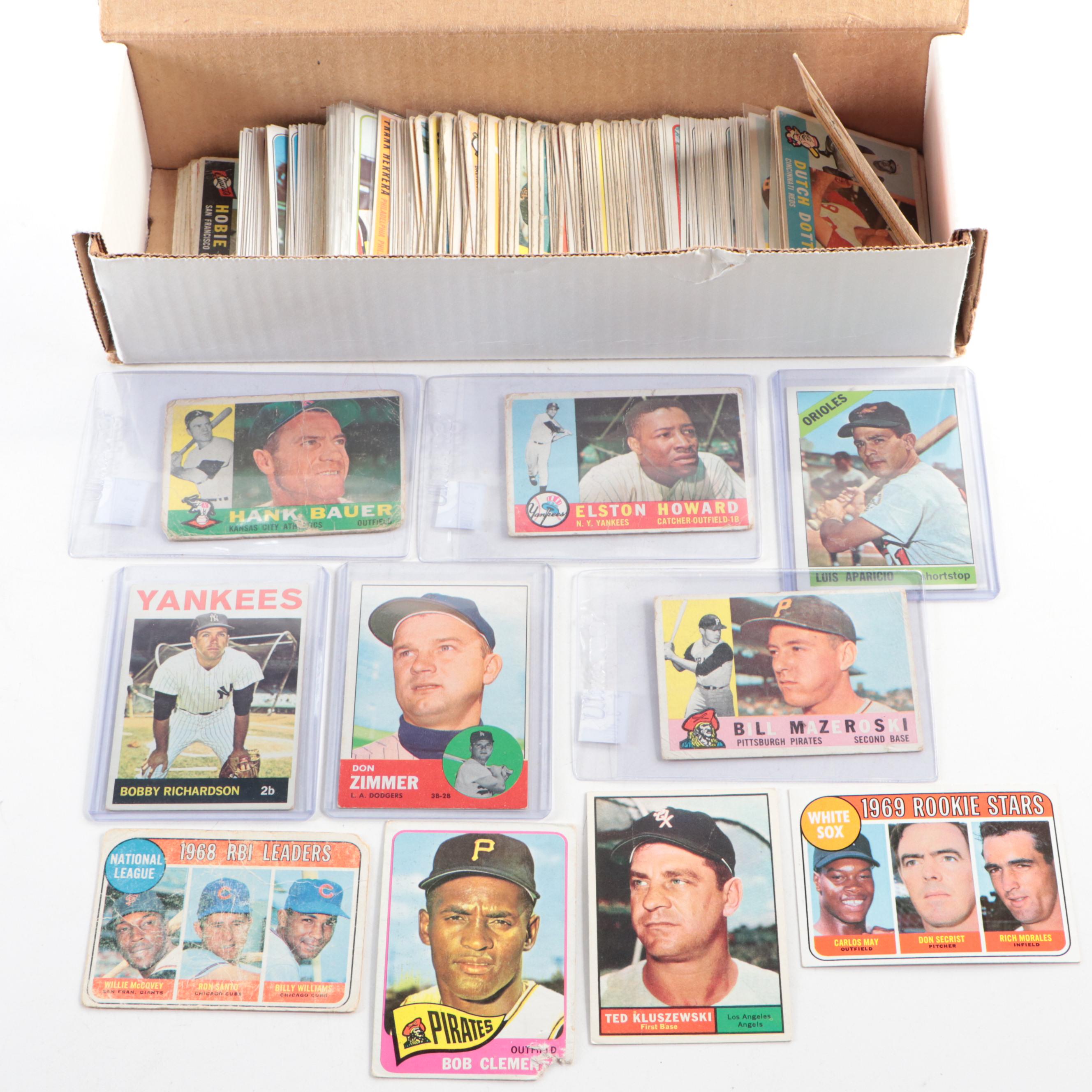 Topps Baseball Cards Featuring Roberto Clemente and More, 1960s
