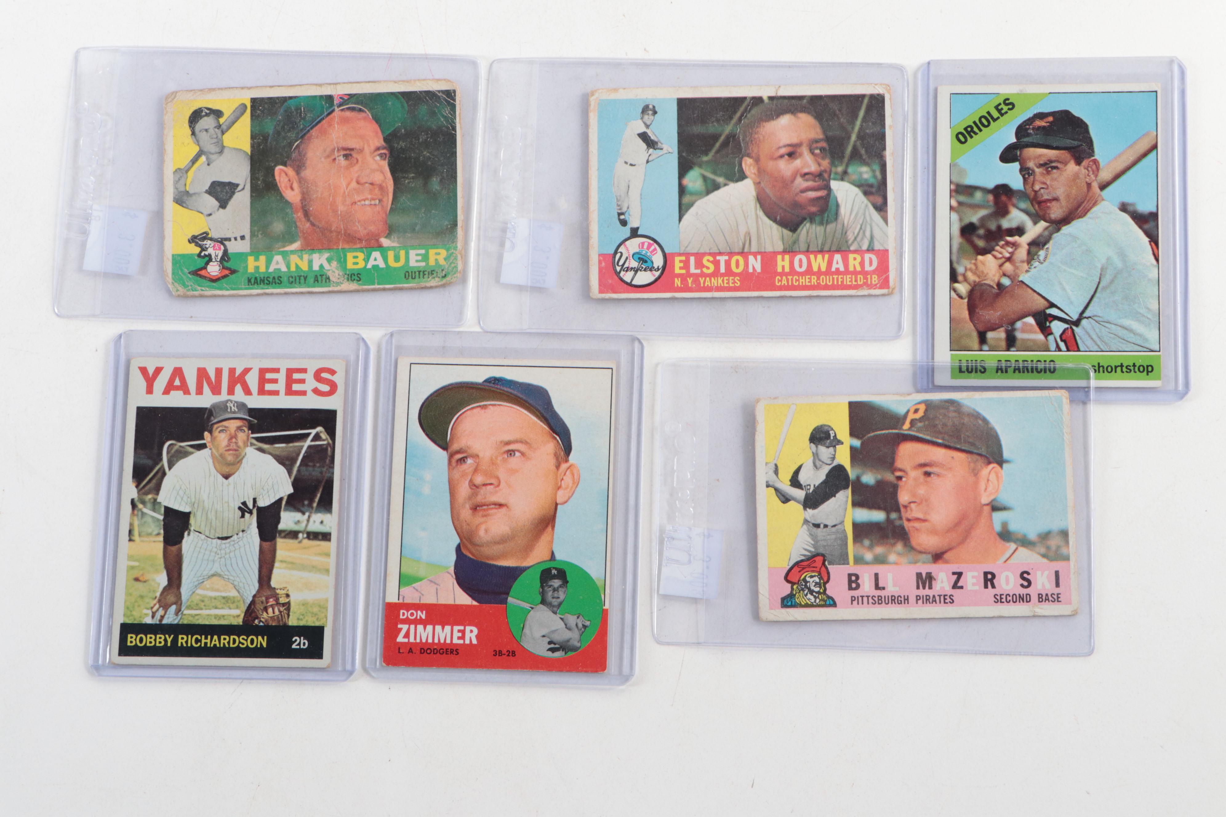 Topps Baseball Cards Featuring Roberto Clemente and More, 1960s
