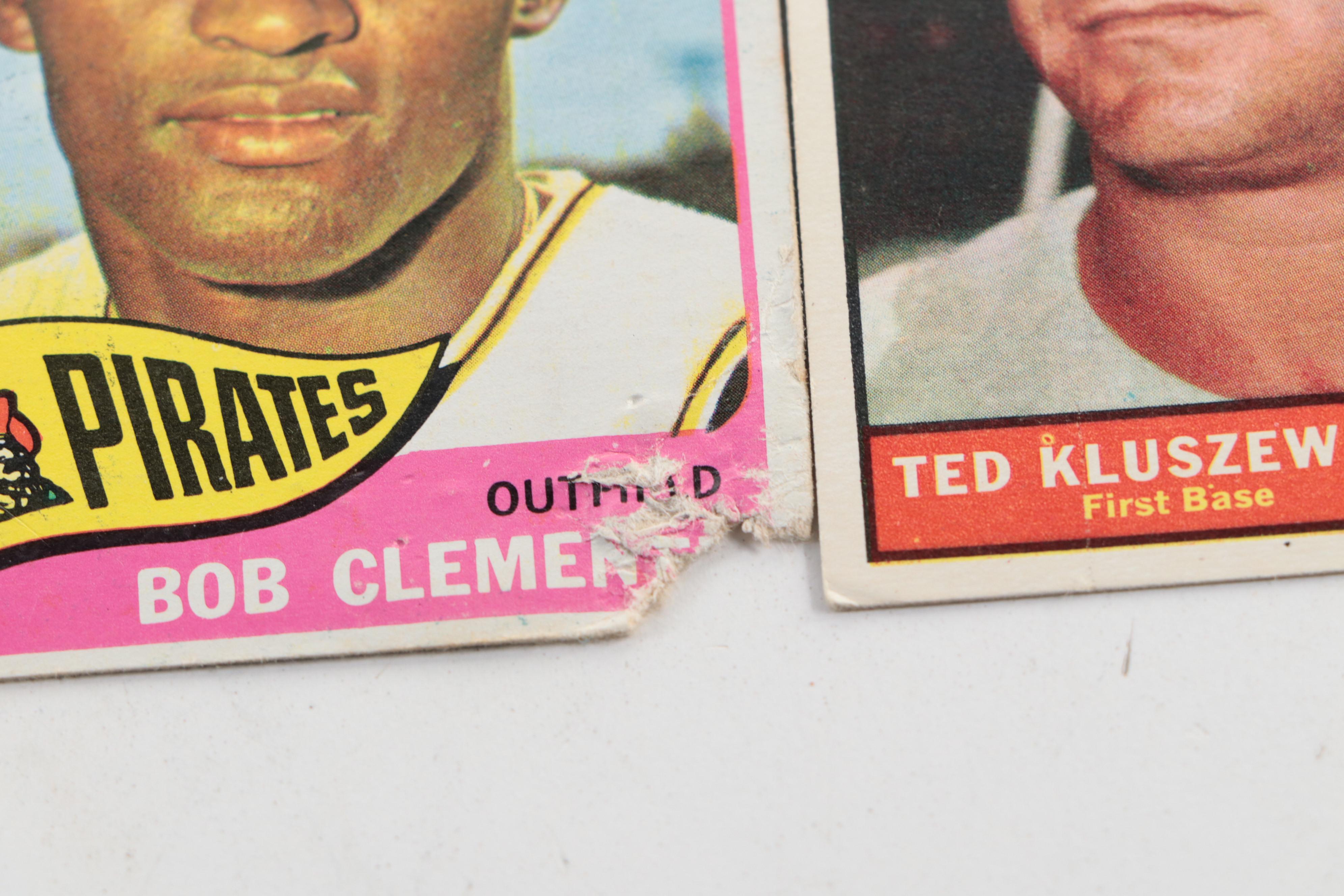 Topps Baseball Cards Featuring Roberto Clemente and More, 1960s