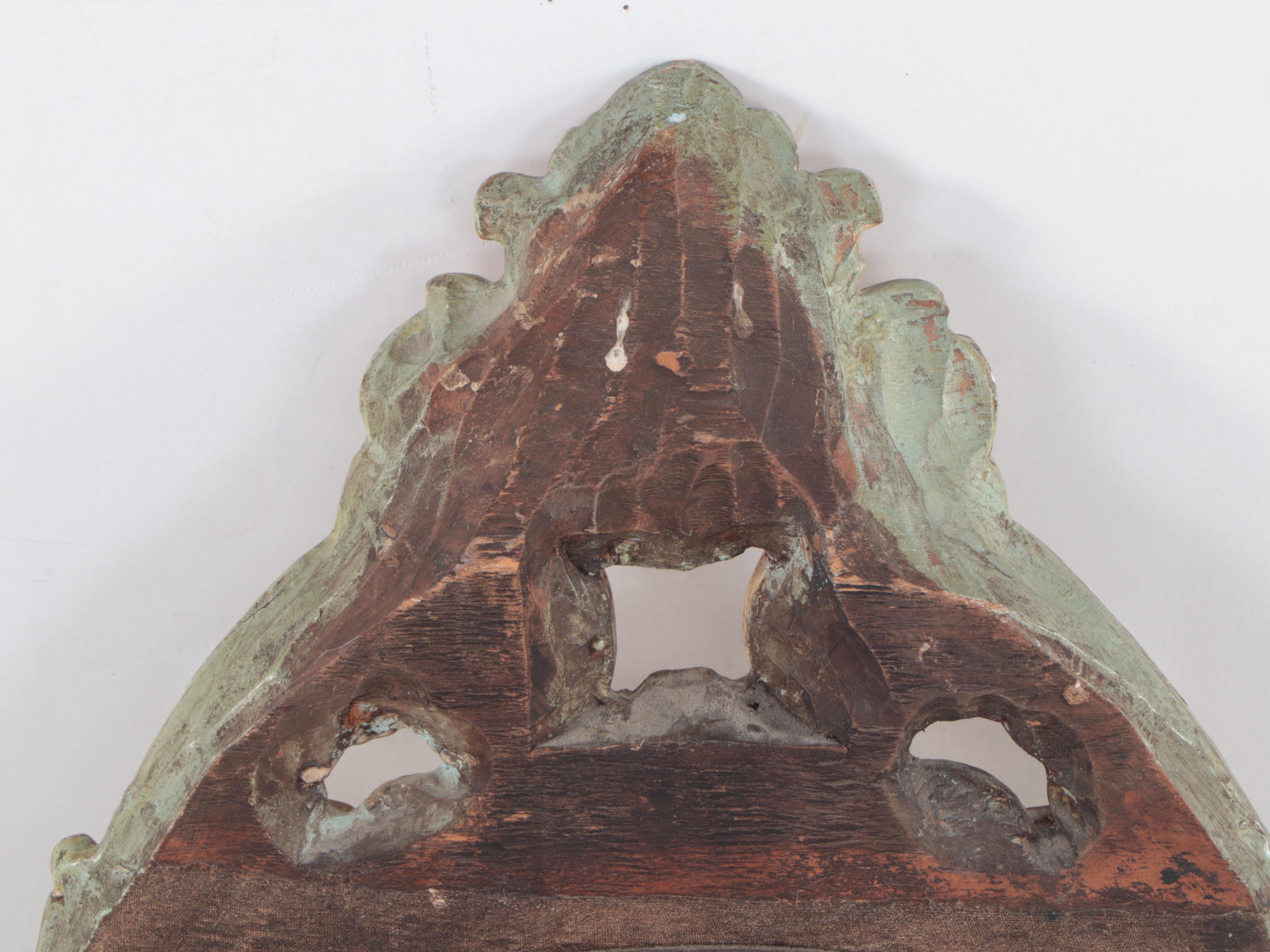 Italian Paint-Decorated Bombe Chest/ Commode and Wall Mirror, 20th Century