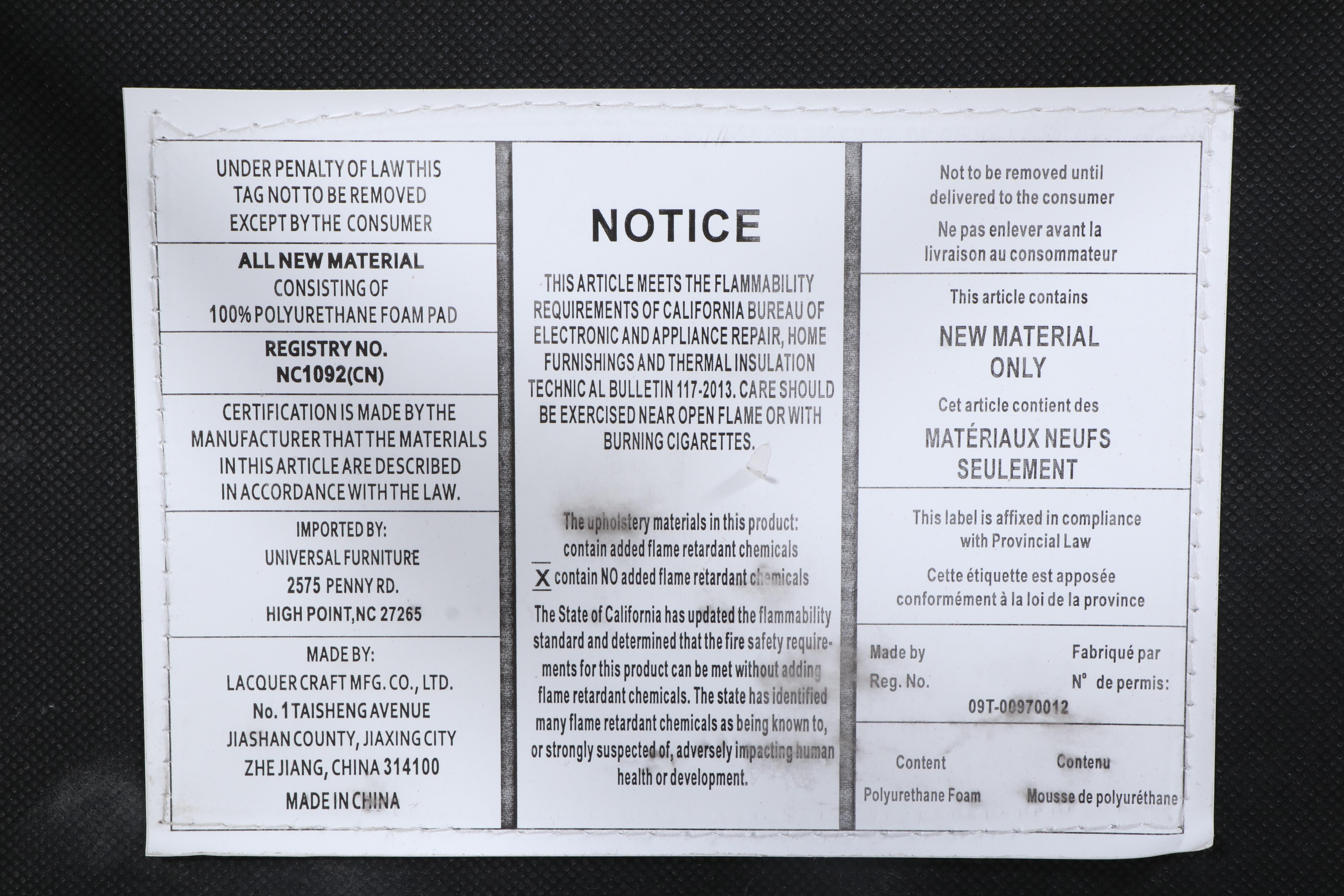 Four-Piece Universal Furniture Modernist Style Counter-Height Dining Set