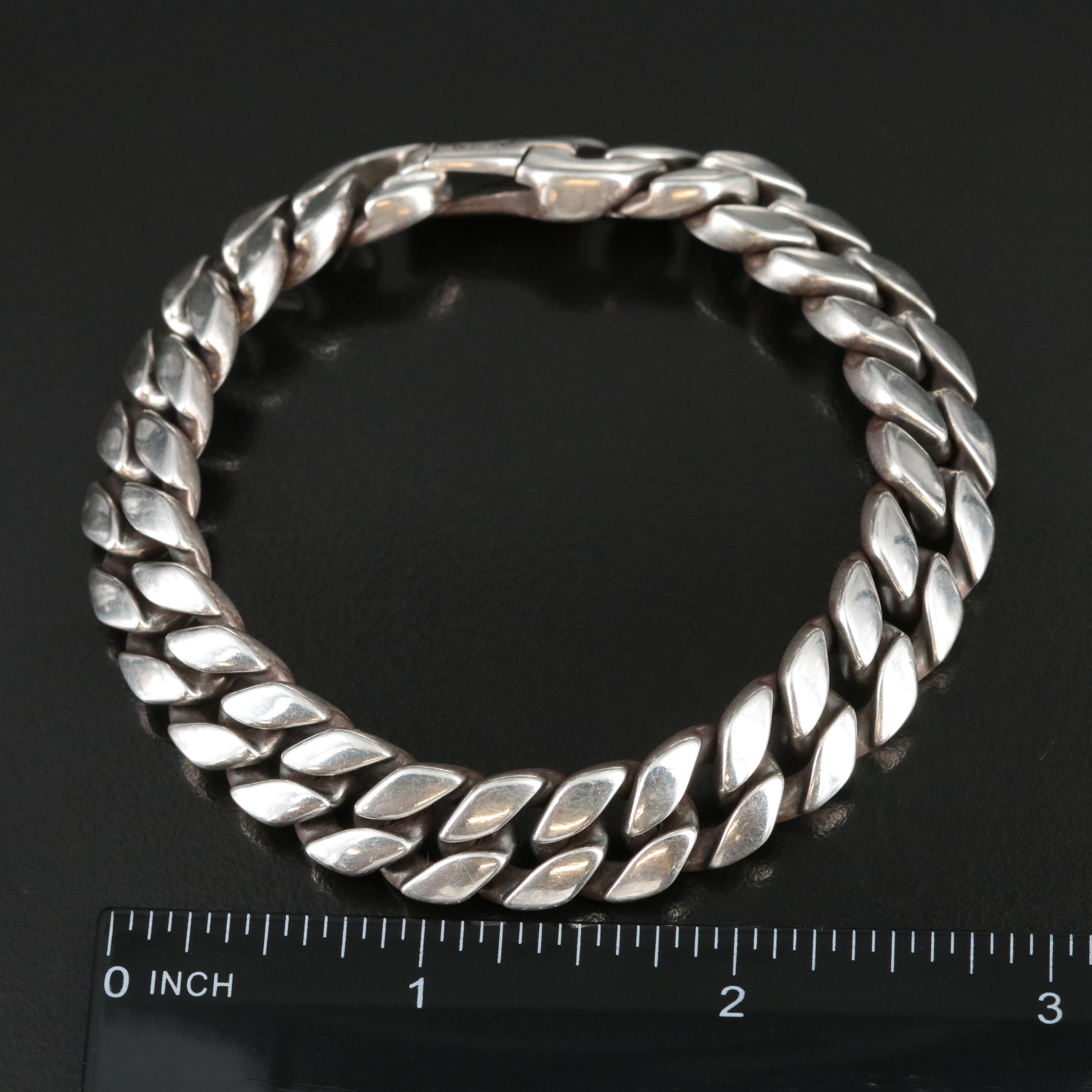 David Yurman Sterling Curb Chain Bracelet