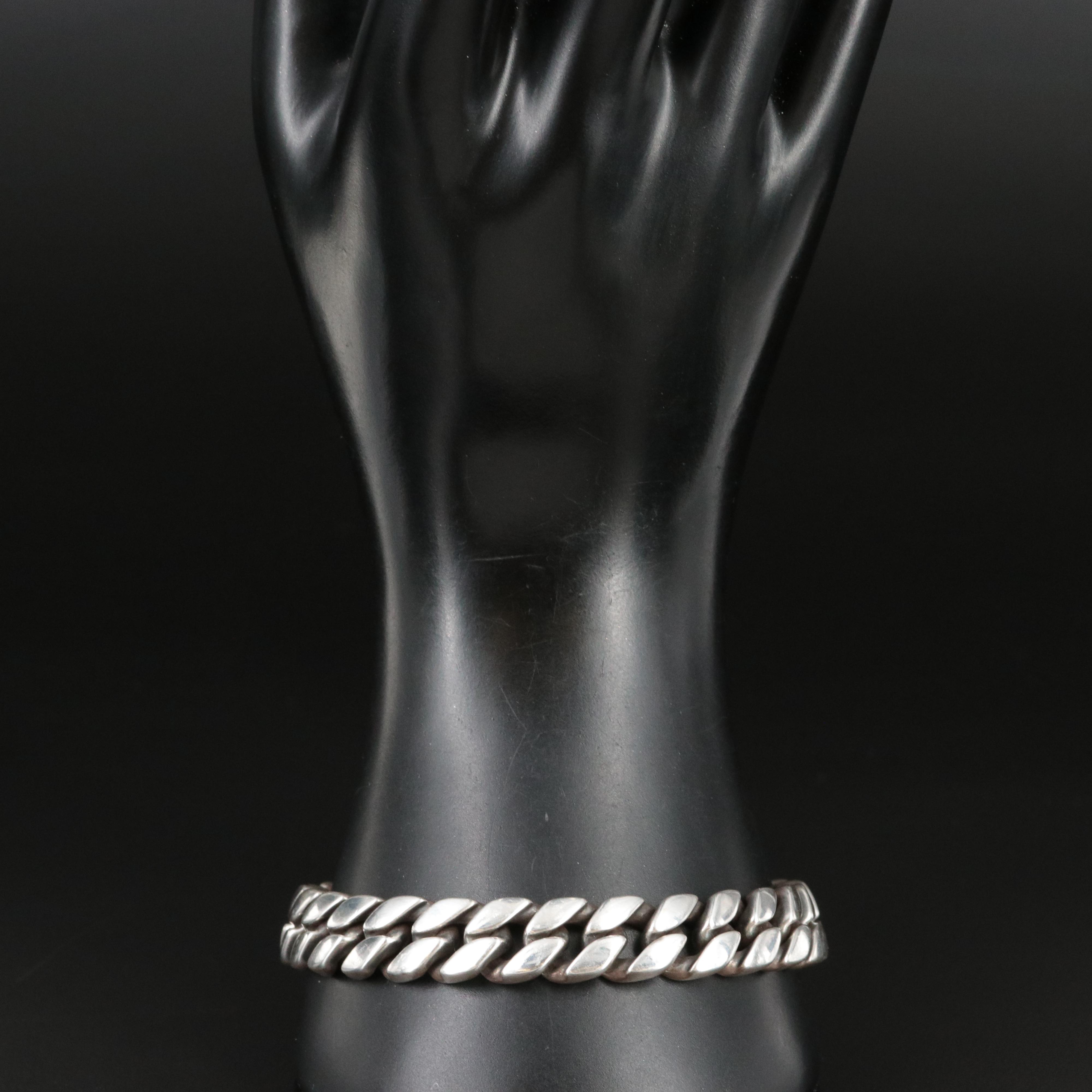 David Yurman Sterling Curb Chain Bracelet