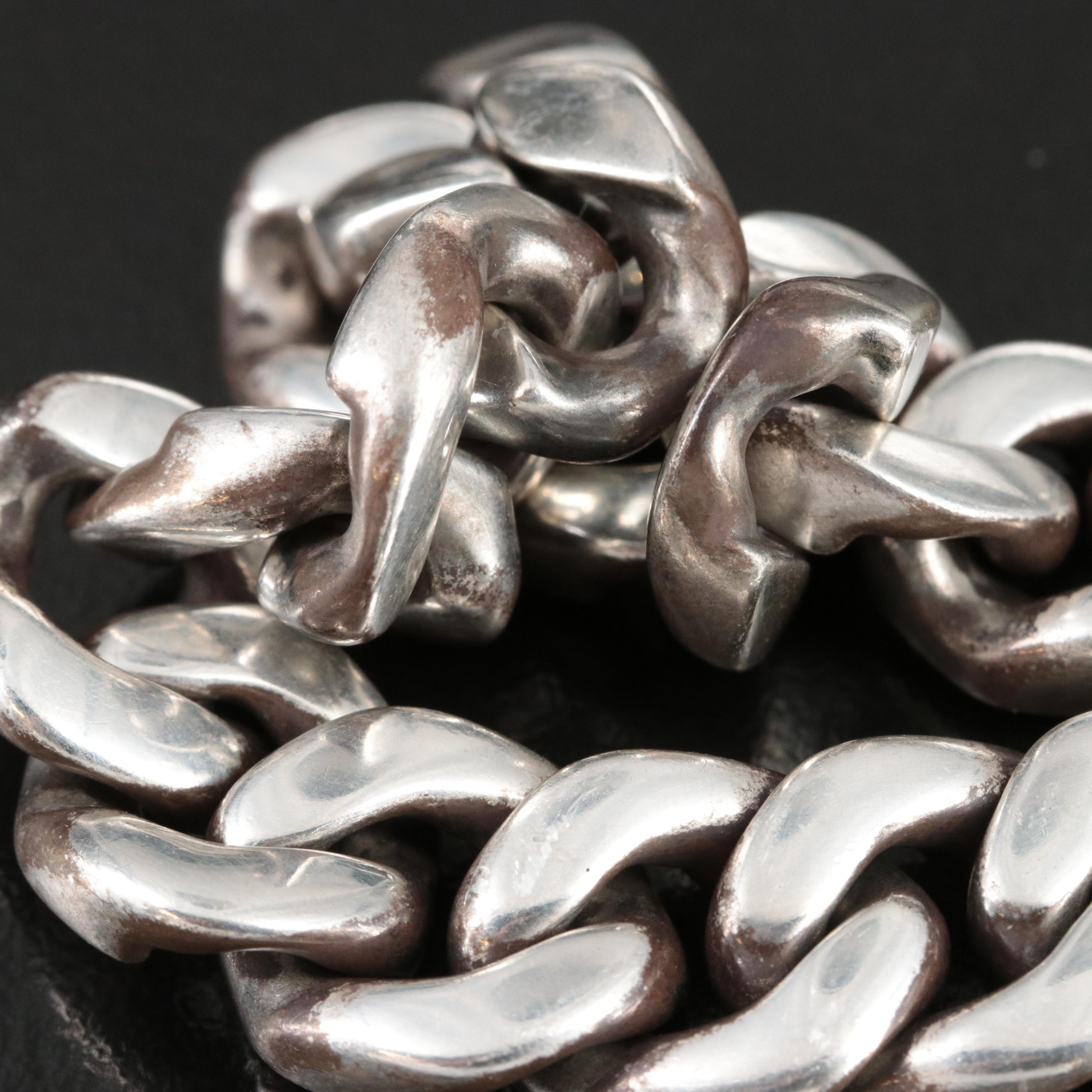 David Yurman Sterling Curb Chain Bracelet