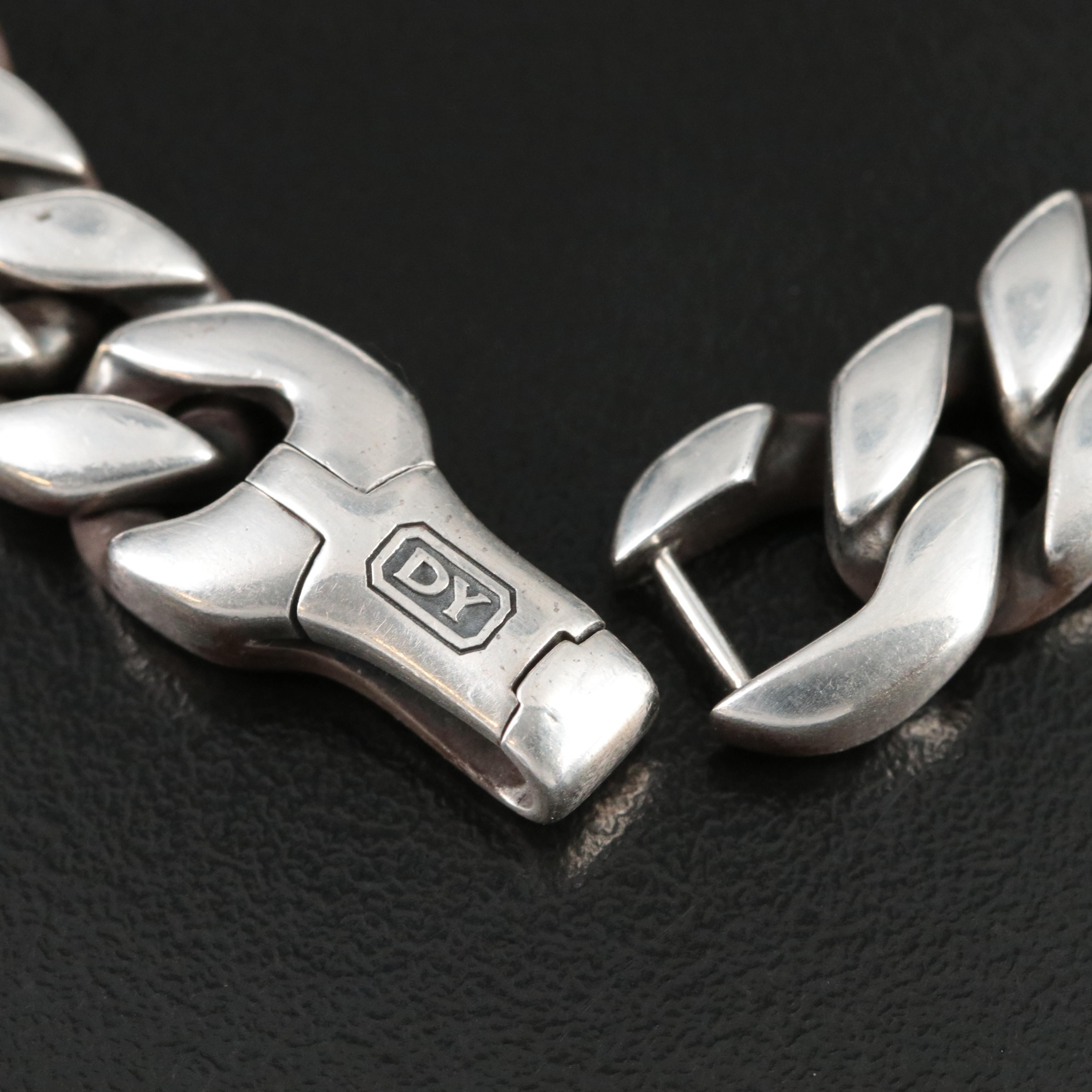 David Yurman Sterling Curb Chain Bracelet