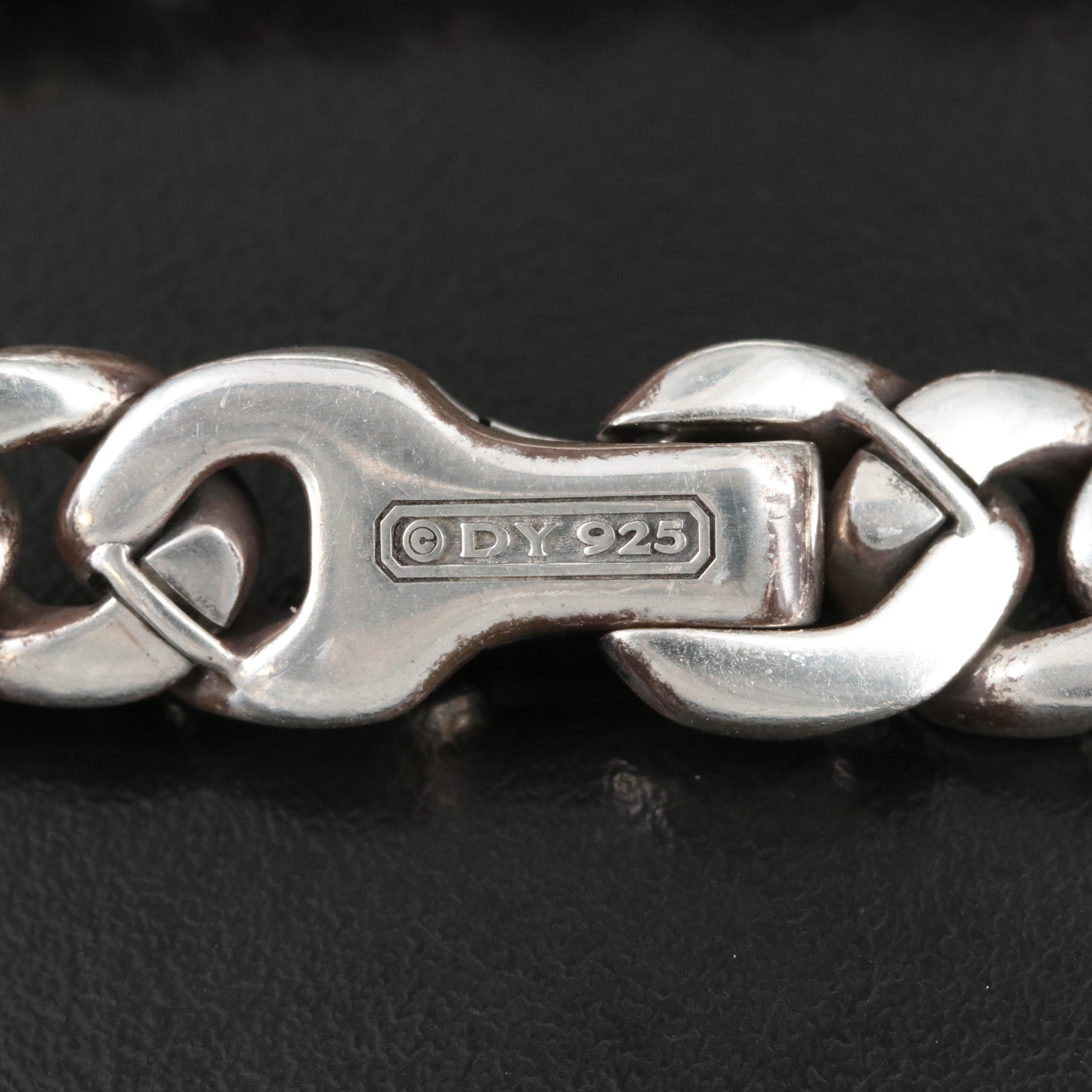 David Yurman Sterling Curb Chain Bracelet