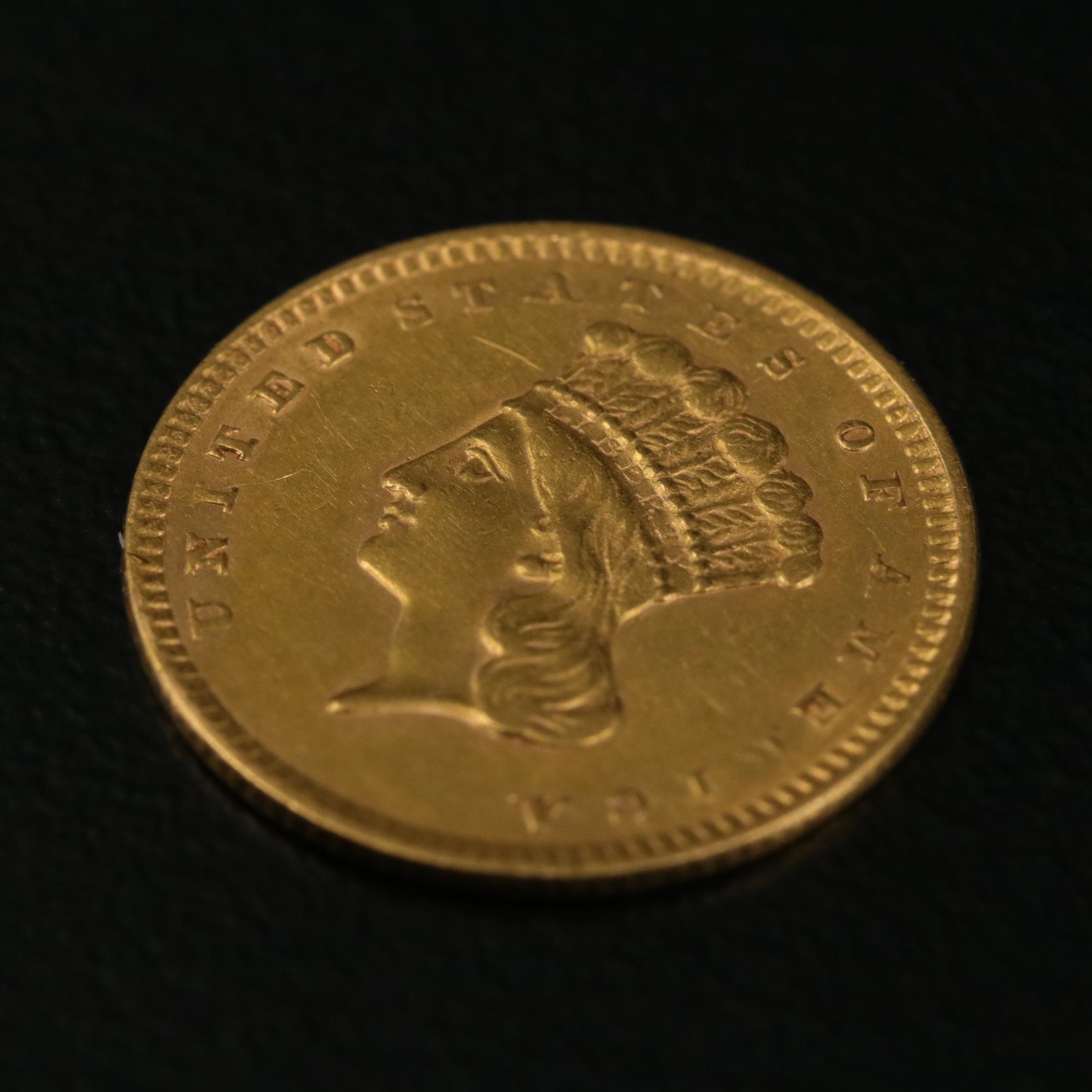 1856 Type Three One Dollar Gold Coin
