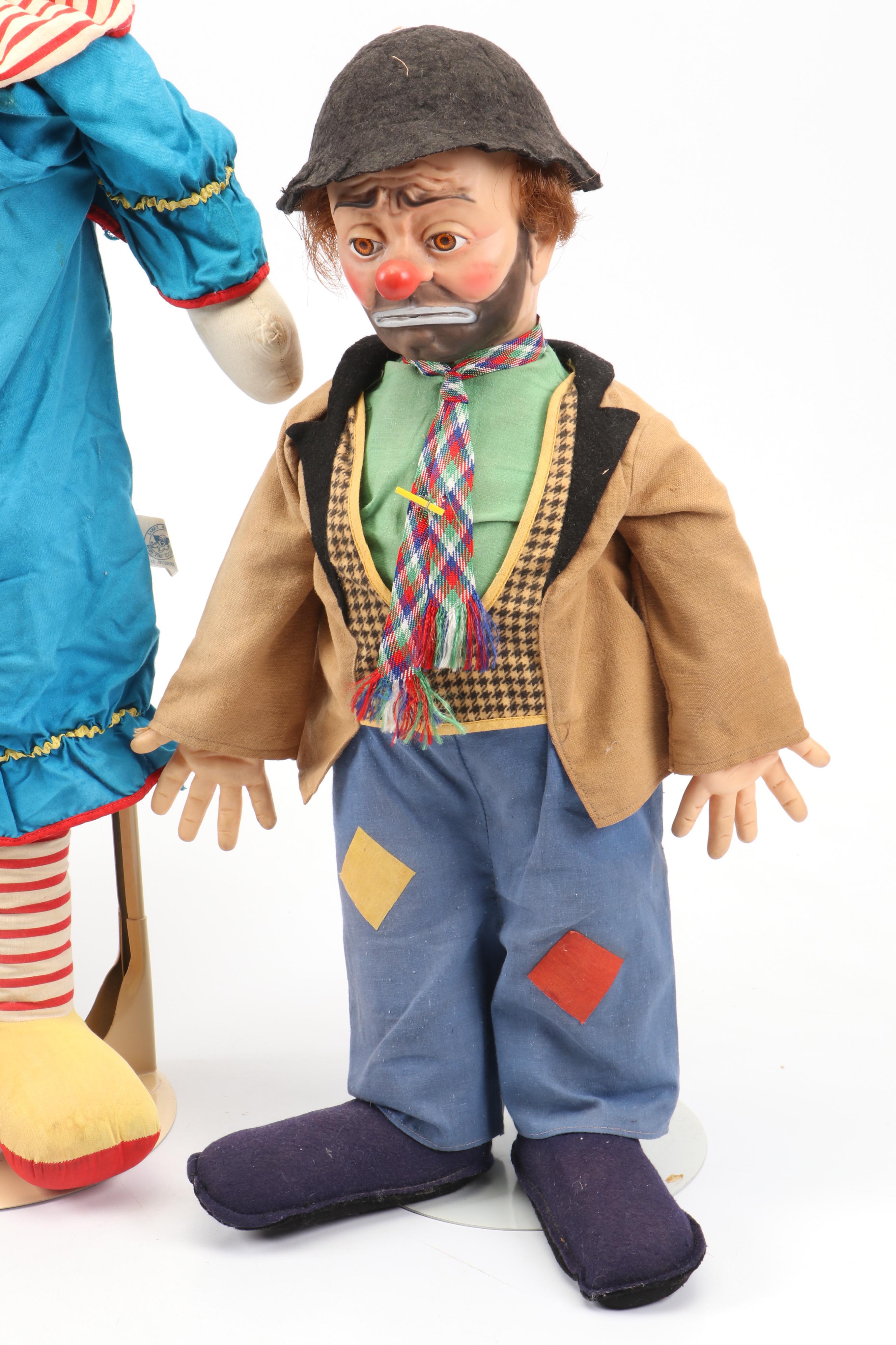 Emmett Kelly's Willie the Clown Doll with Larry Harmon's Bozo the Clown & More
