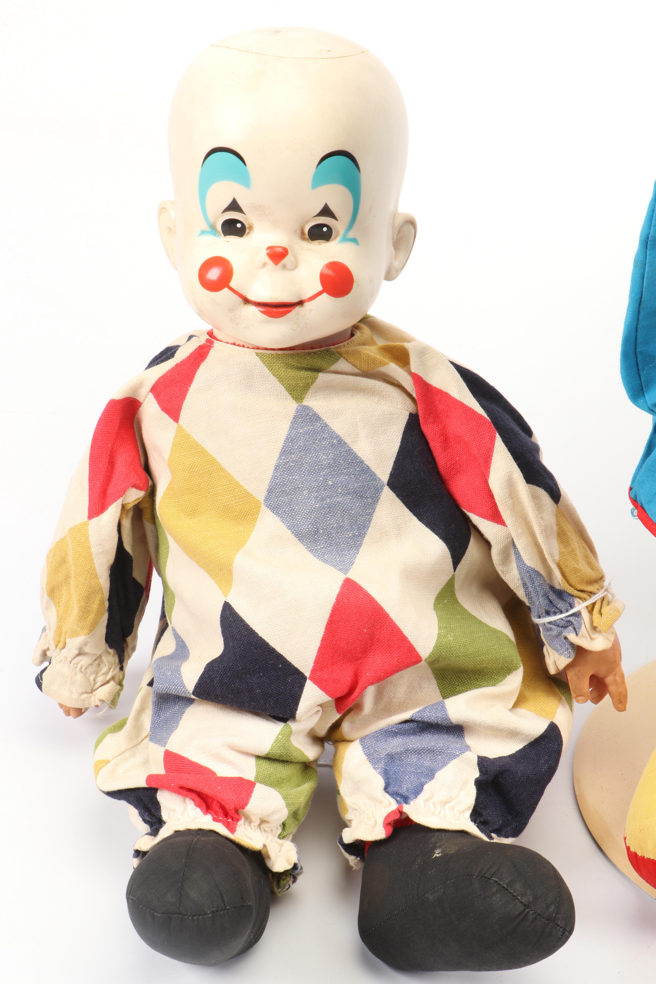 Emmett Kelly's Willie the Clown Doll with Larry Harmon's Bozo the Clown & More