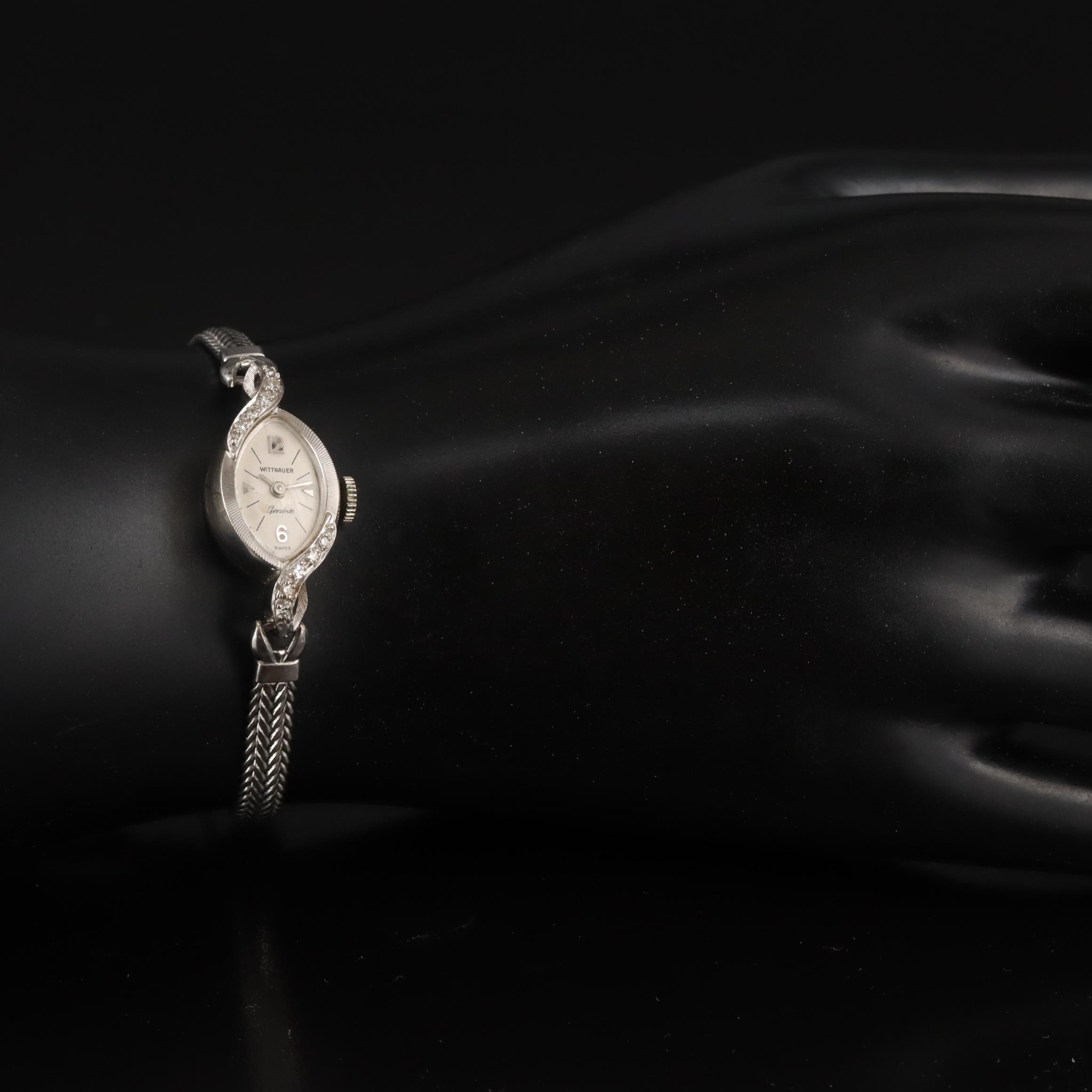 Wittnauer Geneve 14K Diamond Accented Watch