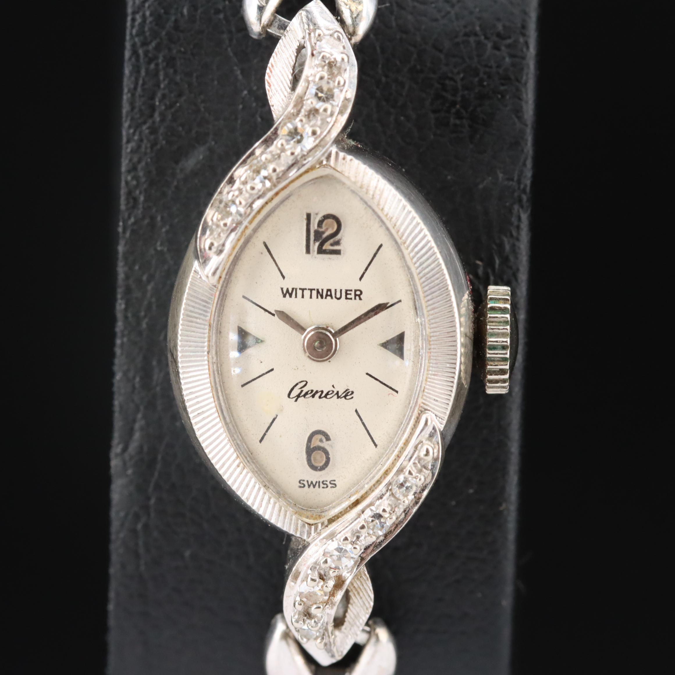 Wittnauer Geneve 14K Diamond Accented Watch