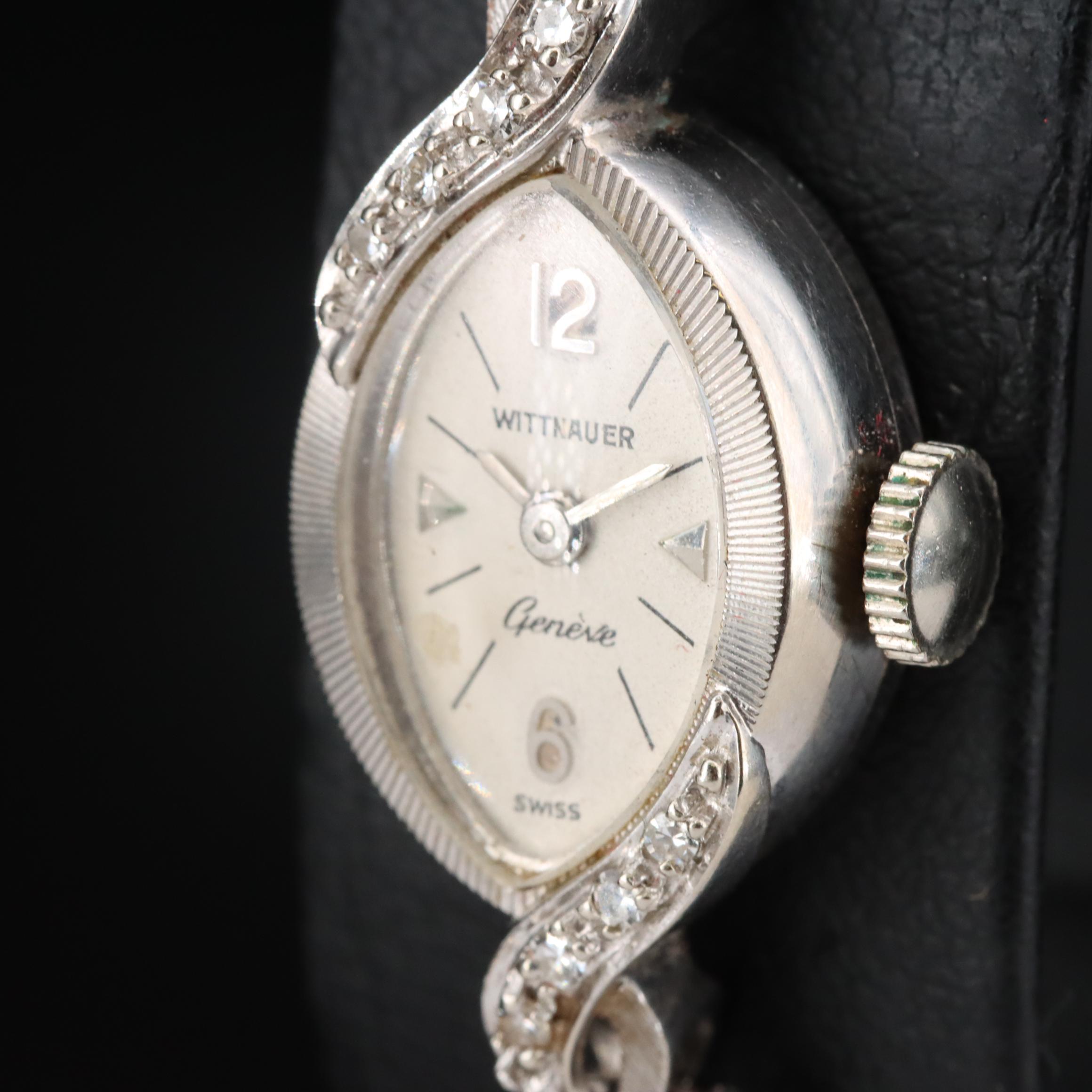 Wittnauer Geneve 14K Diamond Accented Watch